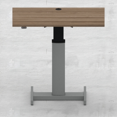 Electric Adjustable Desk | 100x60 cm | Walnut with silver frame
