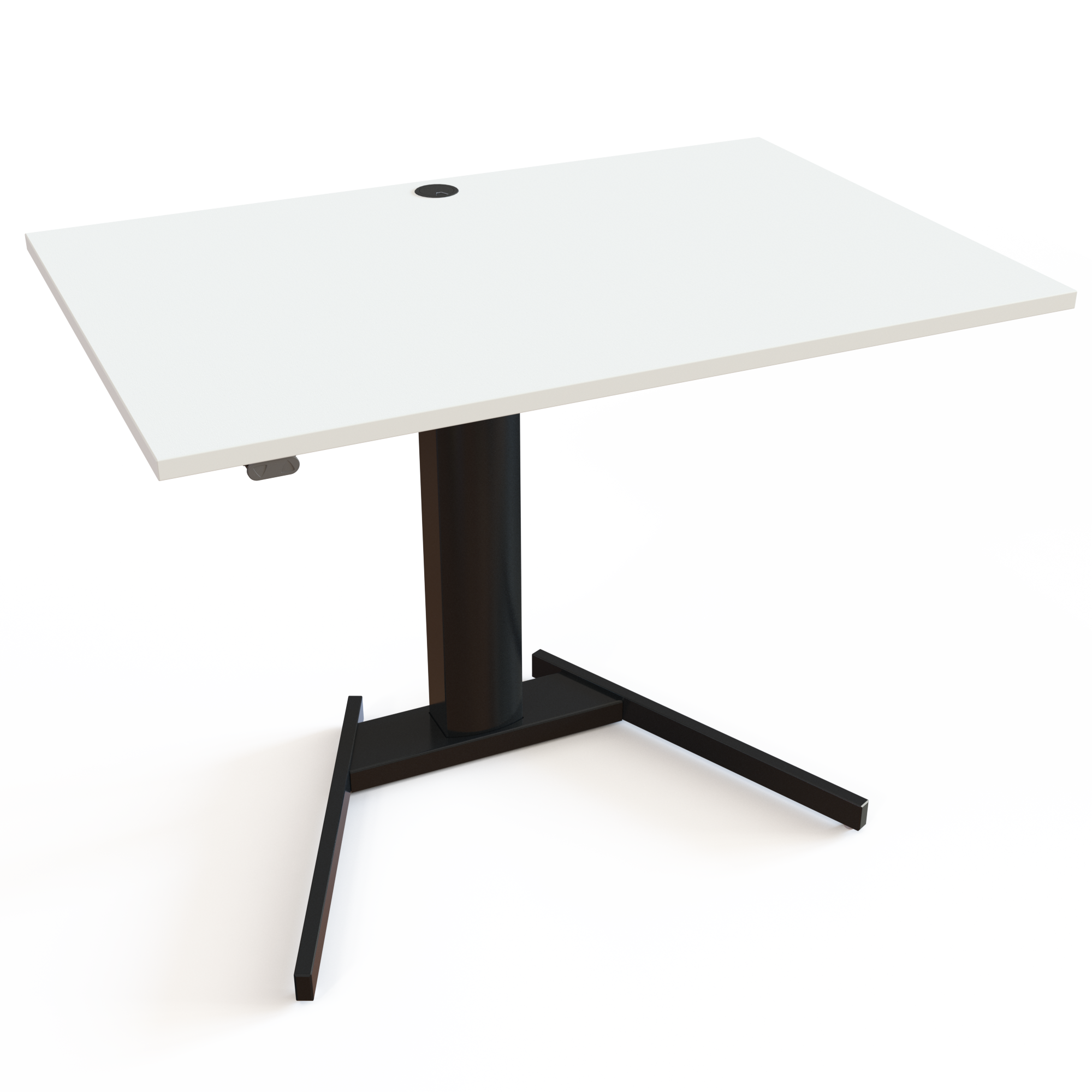 Electric Adjustable Desk | 120x80 cm | White with black frame