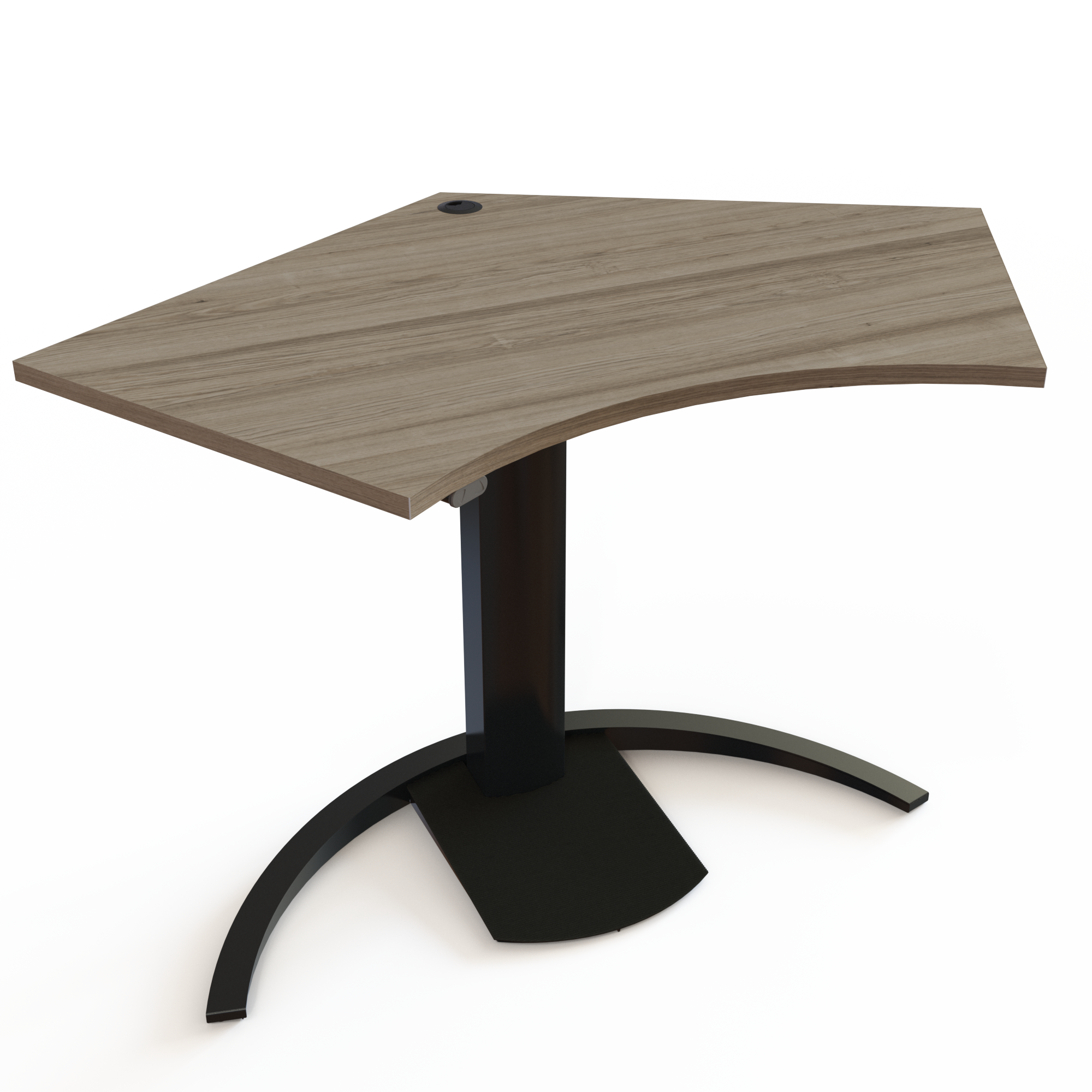 Electric Adjustable Desk | 138x92 cm | Walnut with black frame