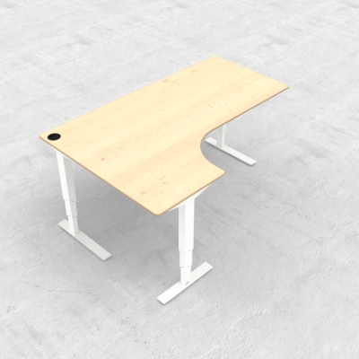 Electric Adjustable Desk | 180x120 cm | Maple with white frame