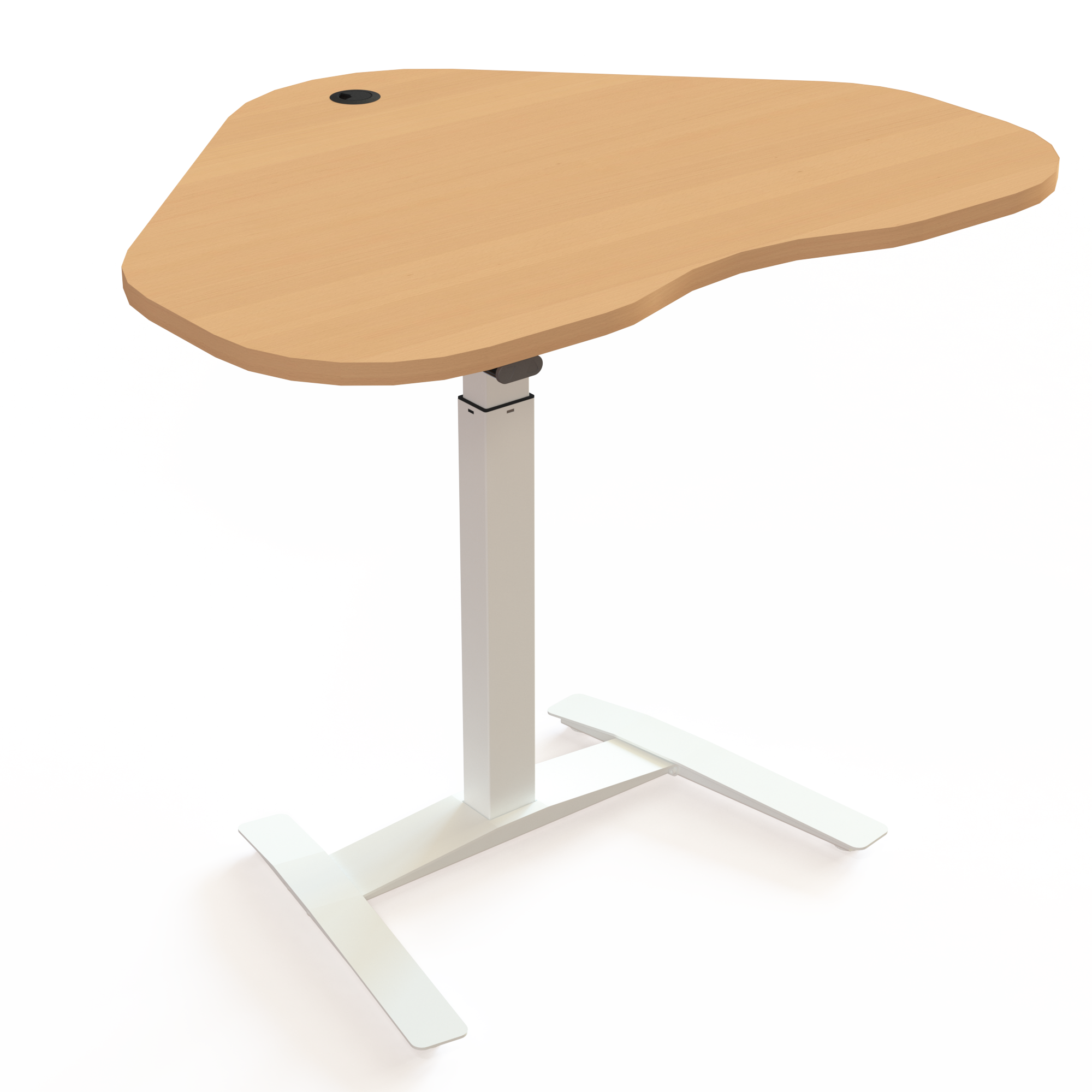 Electric Adjustable Desk | 117x90 cm | Beech with white frame
