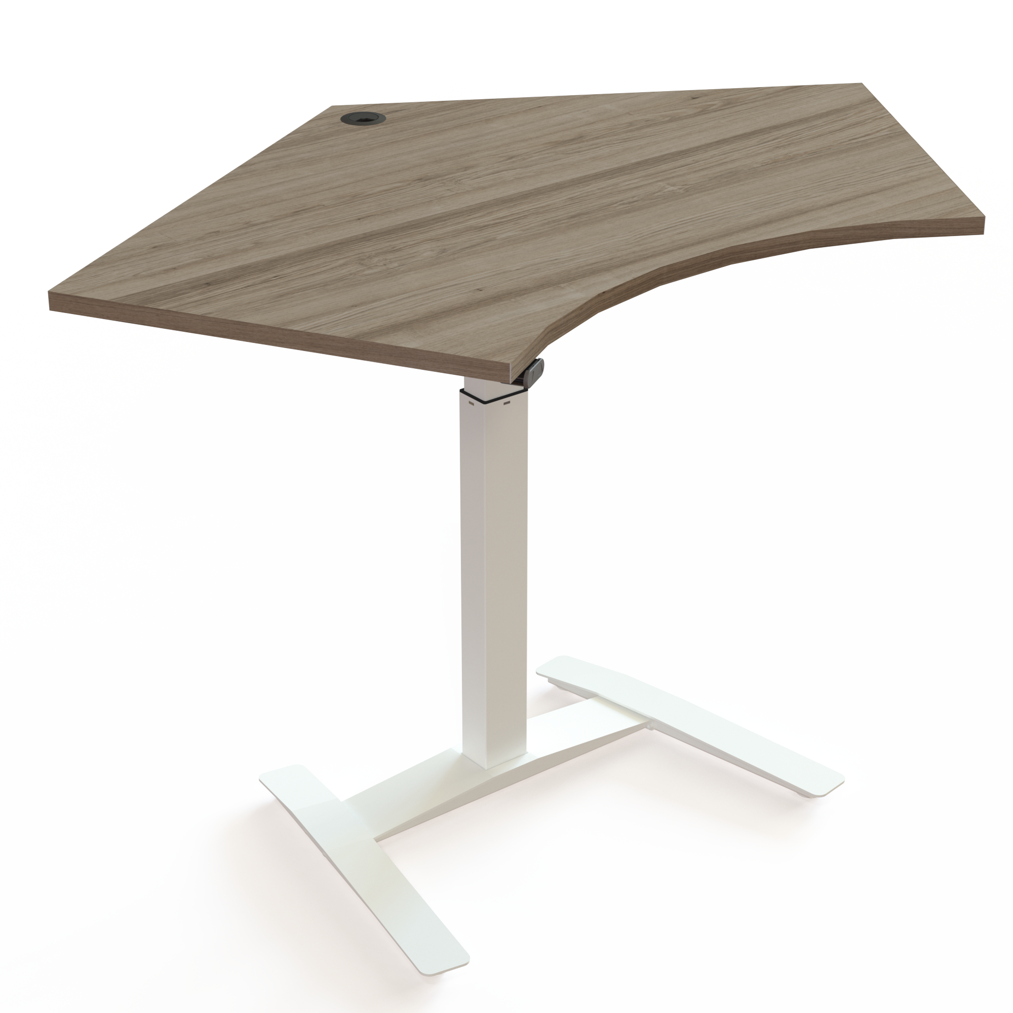 Electric Adjustable Desk | 138x92 cm | Walnut with white frame