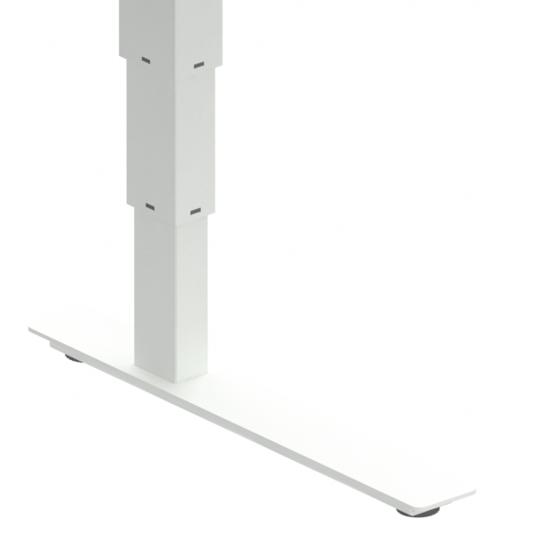 Electric Adjustable Desk | 100x60 cm | Walnut with white frame