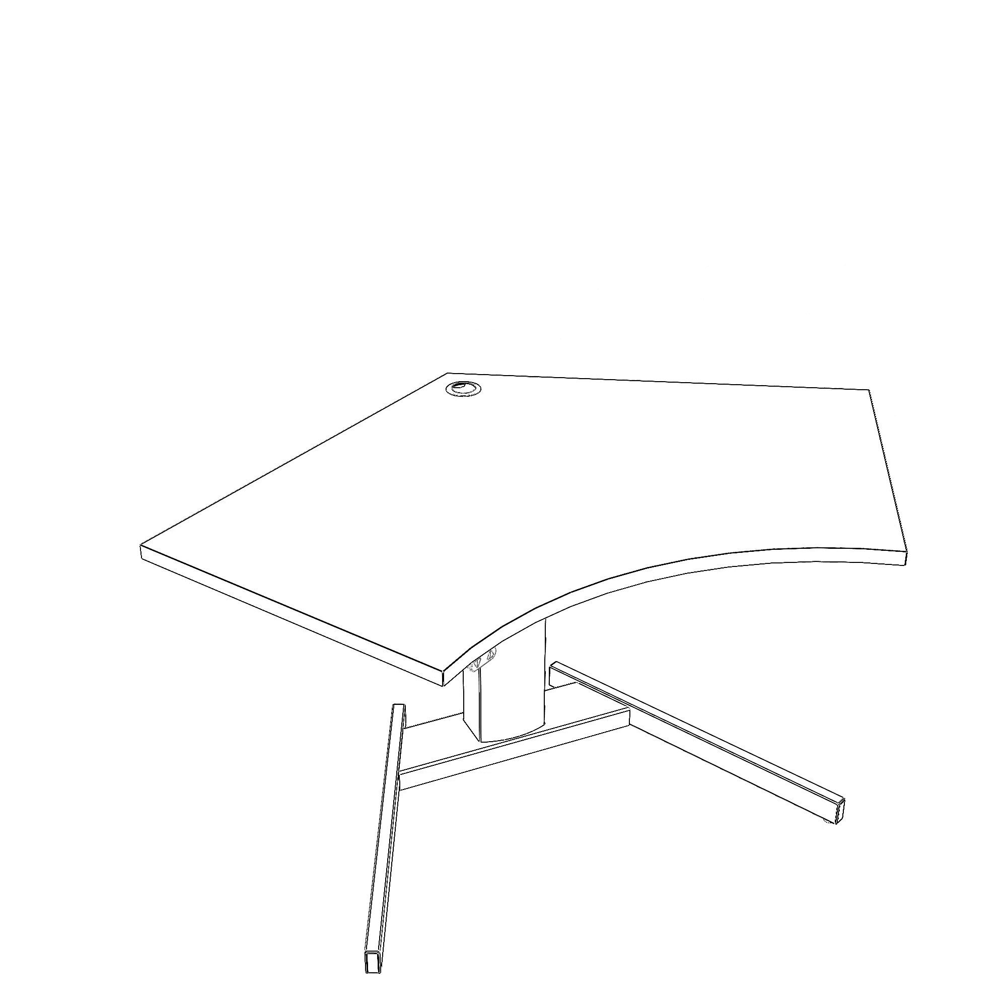 Electric Adjustable Desk | 138x92 cm | White with black frame