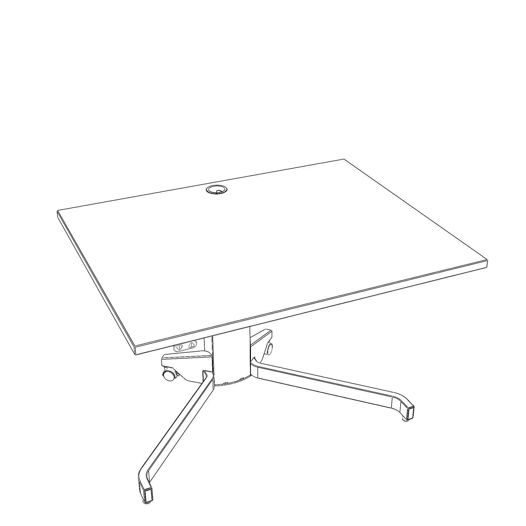 Electric Adjustable Desk | 120x60 cm | White with silver frame