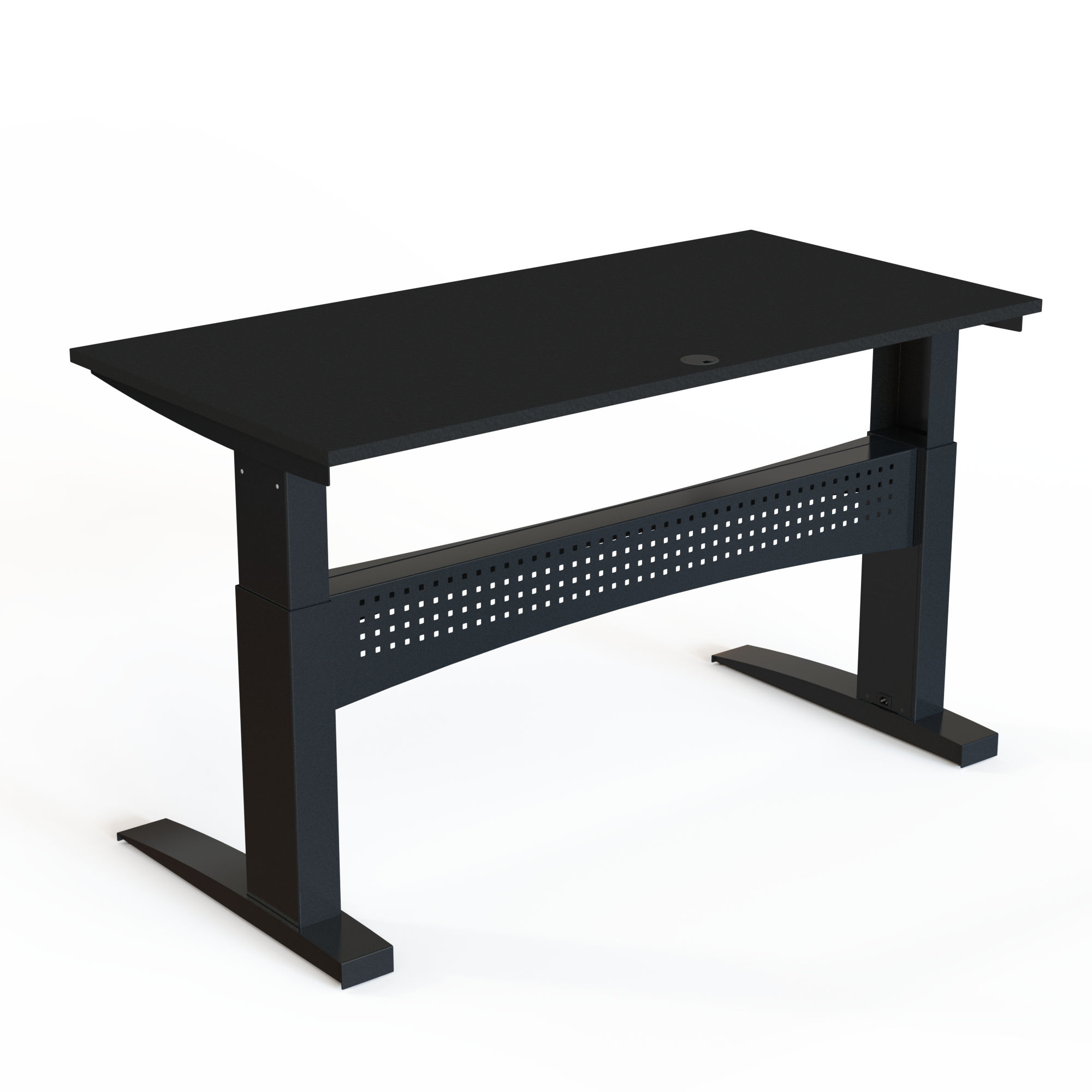 Electric Adjustable Desk | 160x80 cm | Black  with black frame