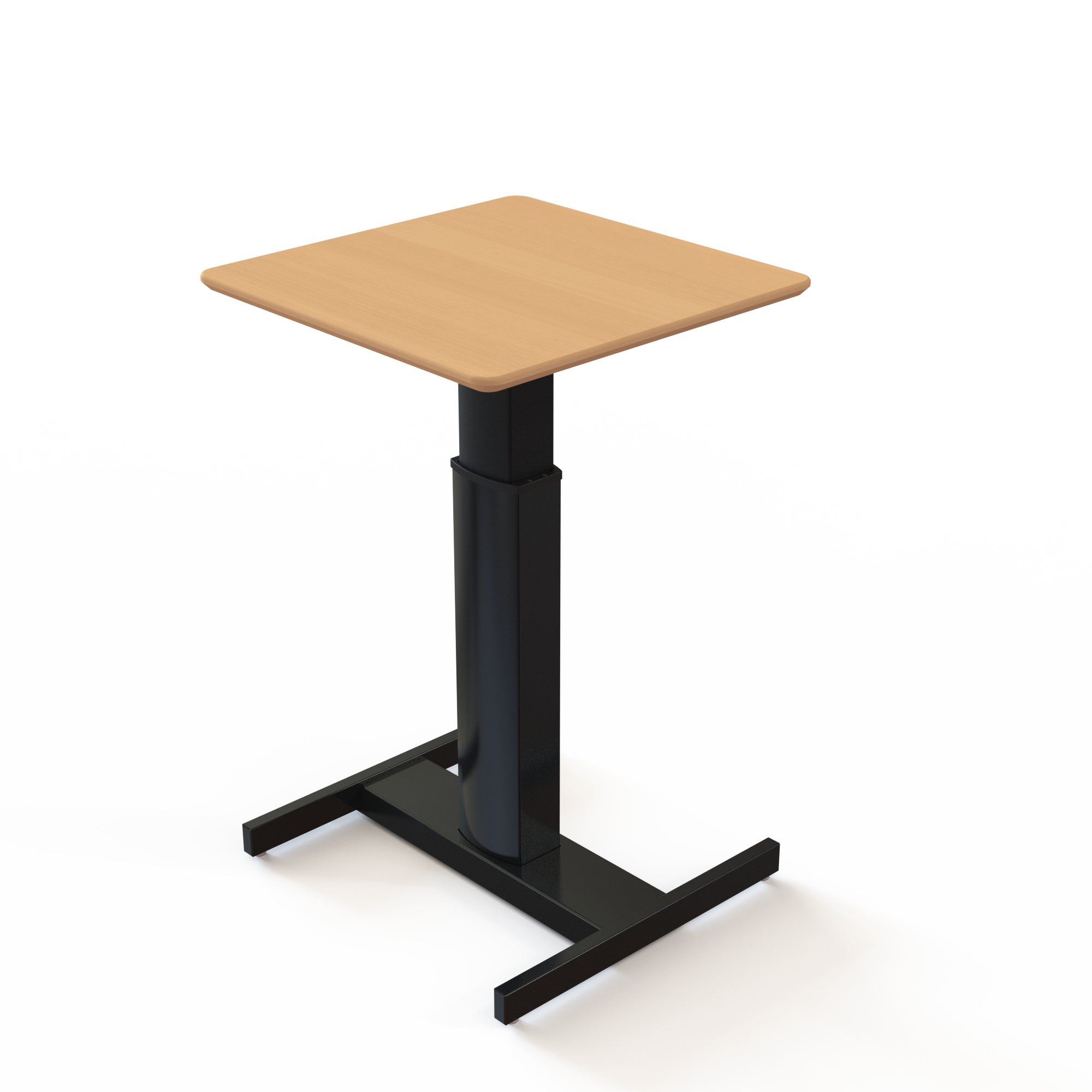 Electric Adjustable Desk | 60x60 cm | Beech with black frame