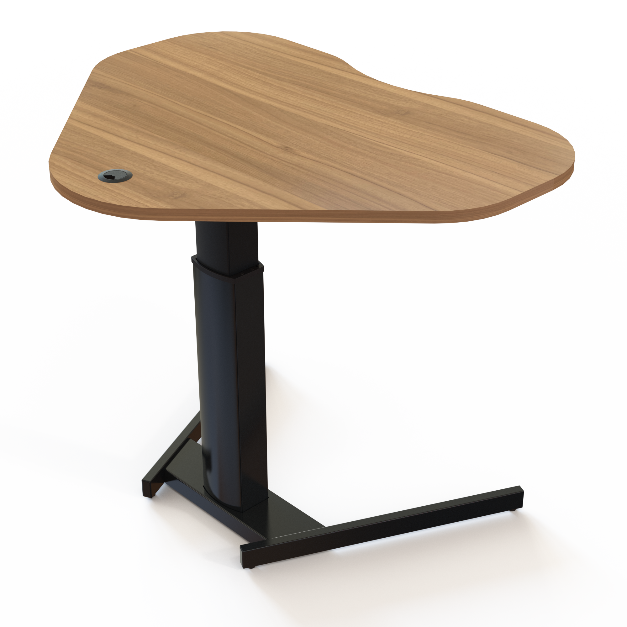 Electric Adjustable Desk | 117x90 cm | Walnut with black frame