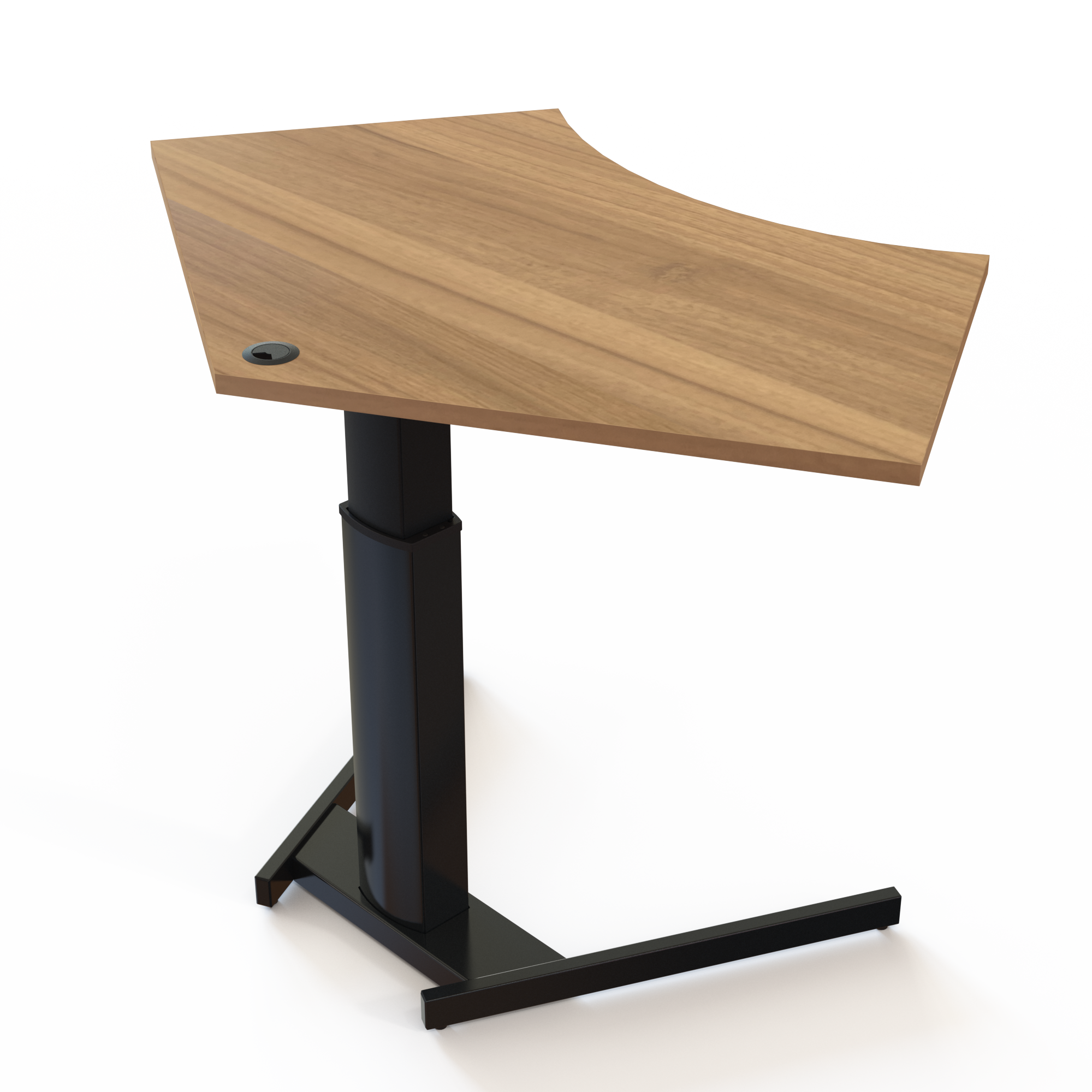 Electric Adjustable Desk | 138x92 cm | Walnut with black frame