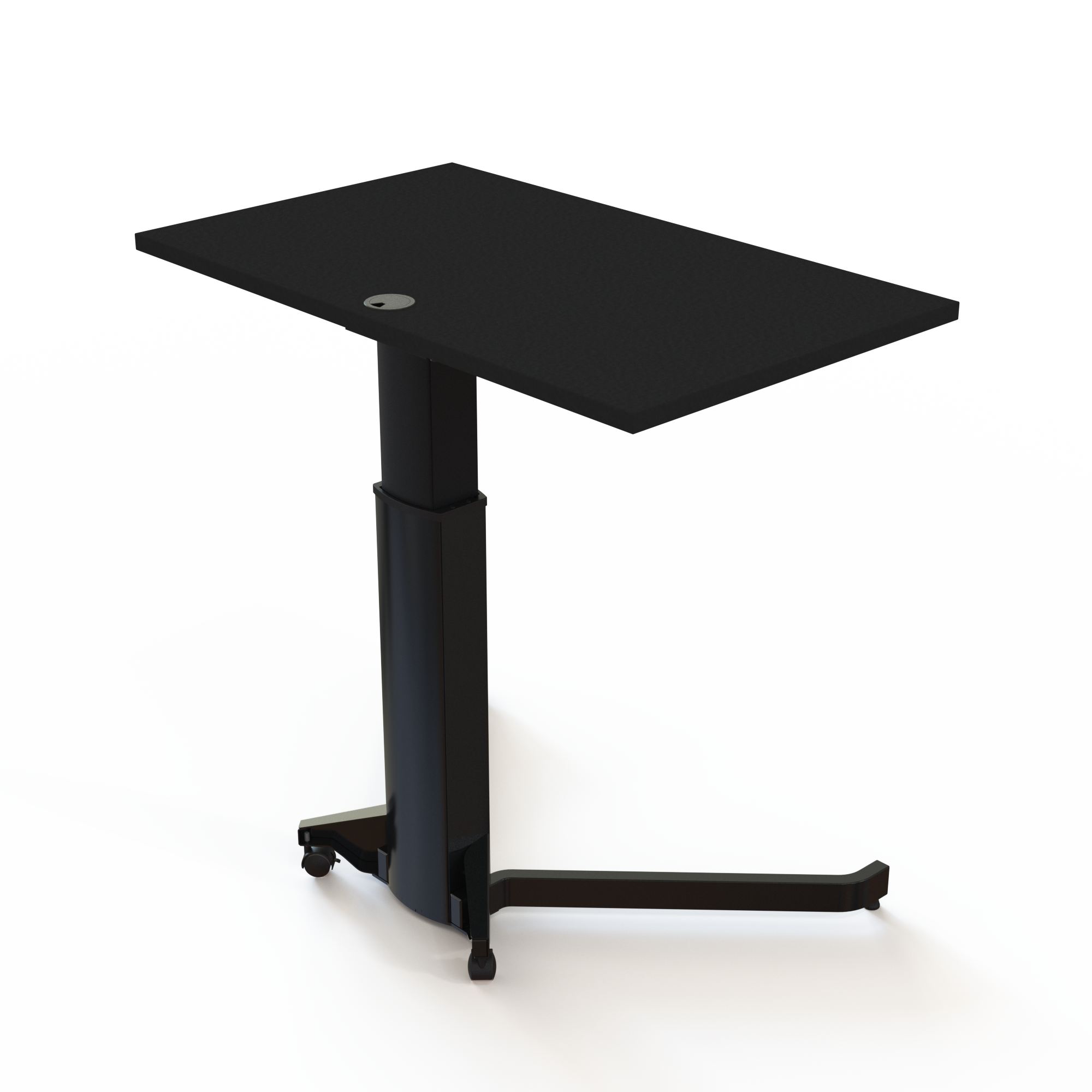 Electric Adjustable Desk | 100x60 cm | Black  with black frame