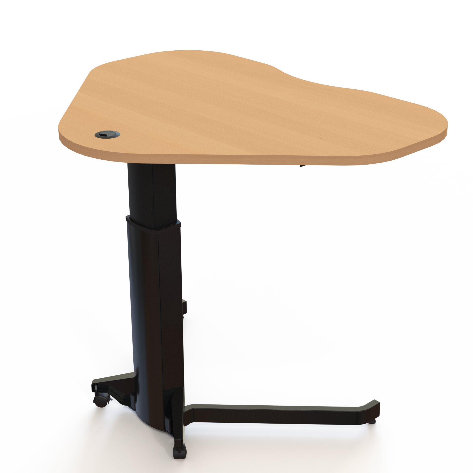 Electric Adjustable Desk | 117x90 cm | Beech with black frame