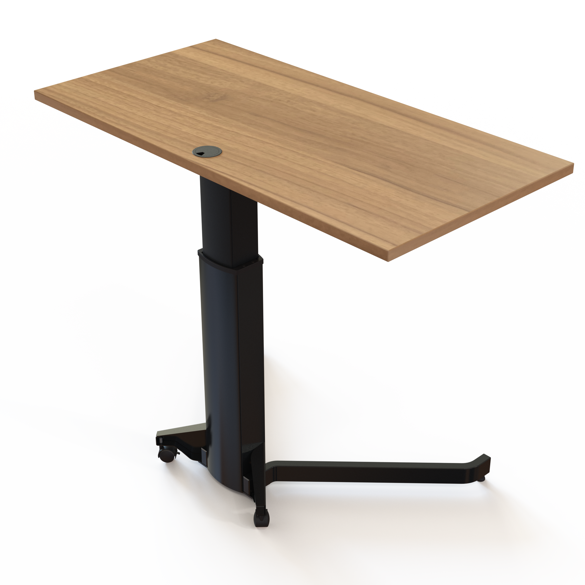 Electric Adjustable Desk | 120x60 cm | Walnut with black frame