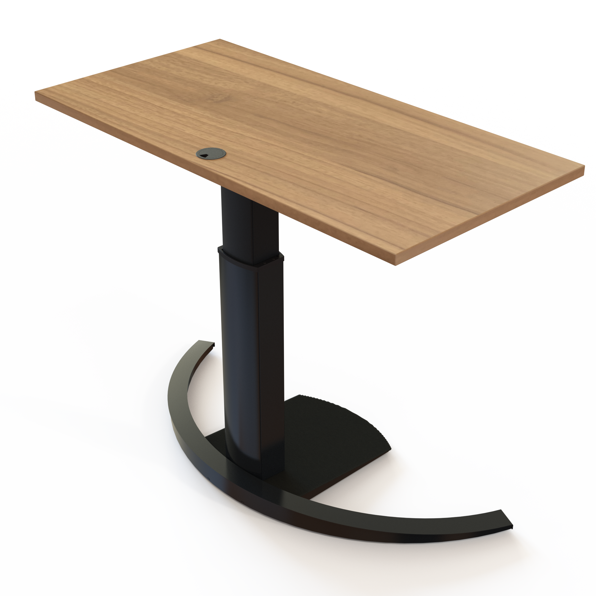 Electric Adjustable Desk | 120x60 cm | Walnut with black frame