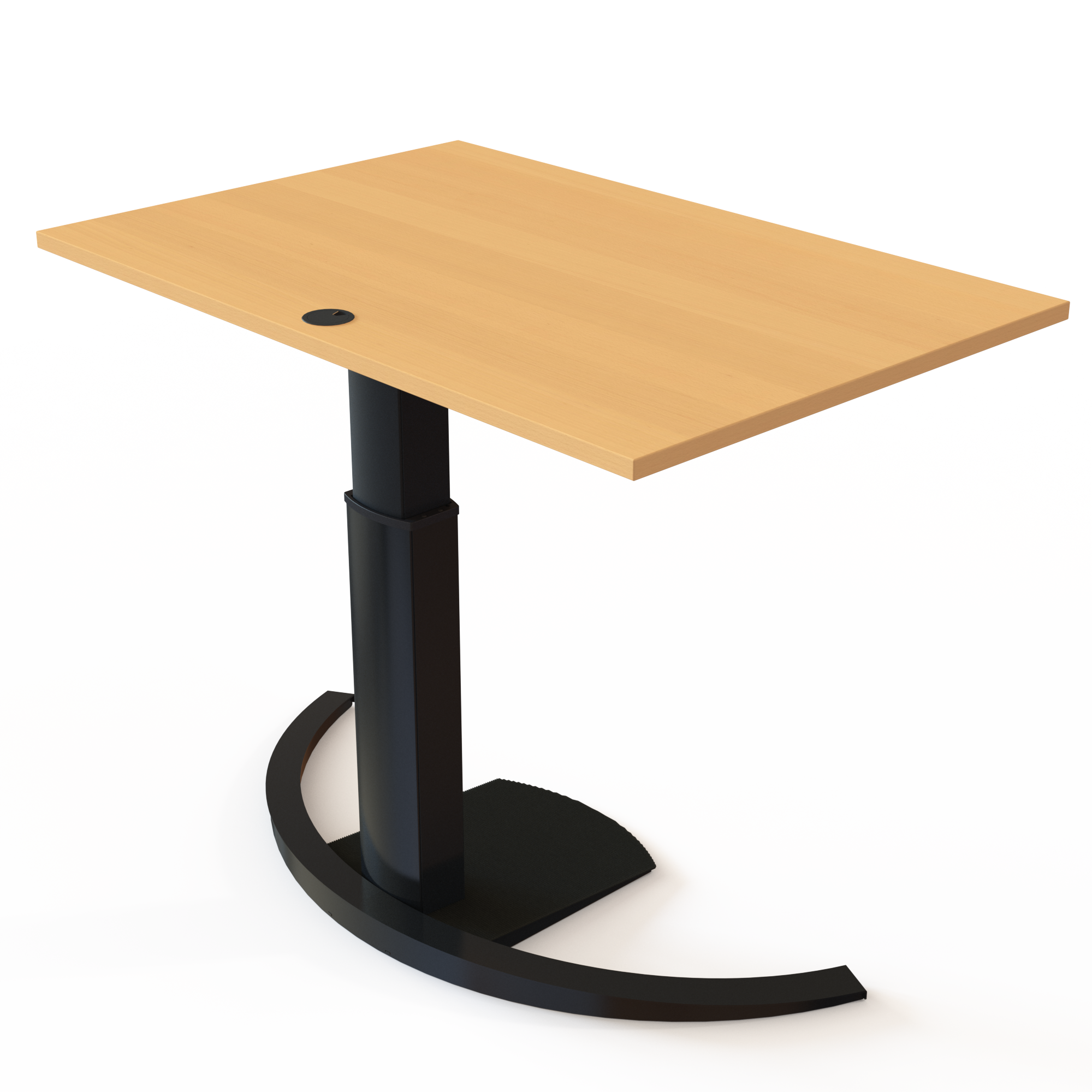 Electric Adjustable Desk | 120x80 cm | Beech with black frame