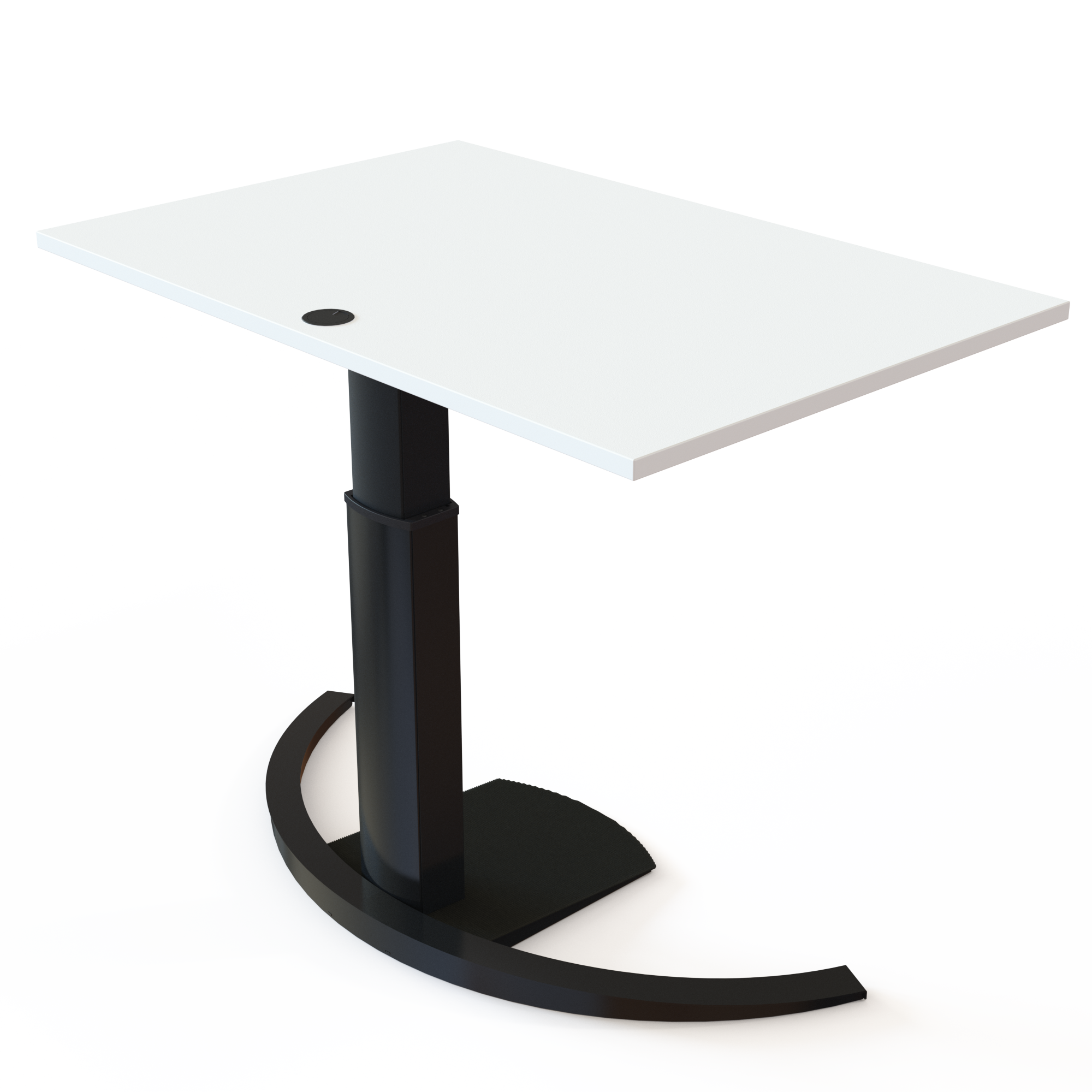 Electric Adjustable Desk | 120x80 cm | White with black frame