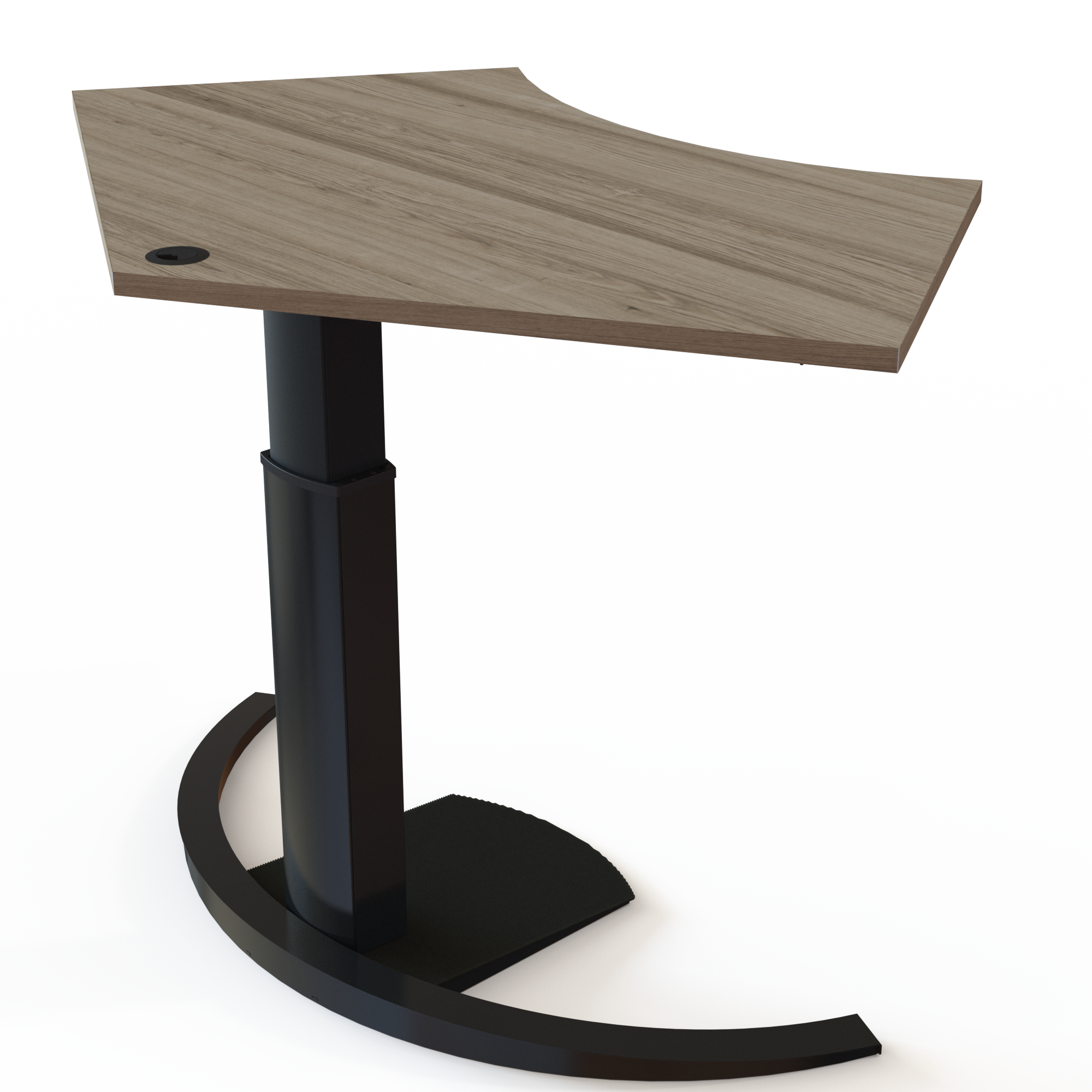 Electric Adjustable Desk | 138x92 cm | Walnut with black frame
