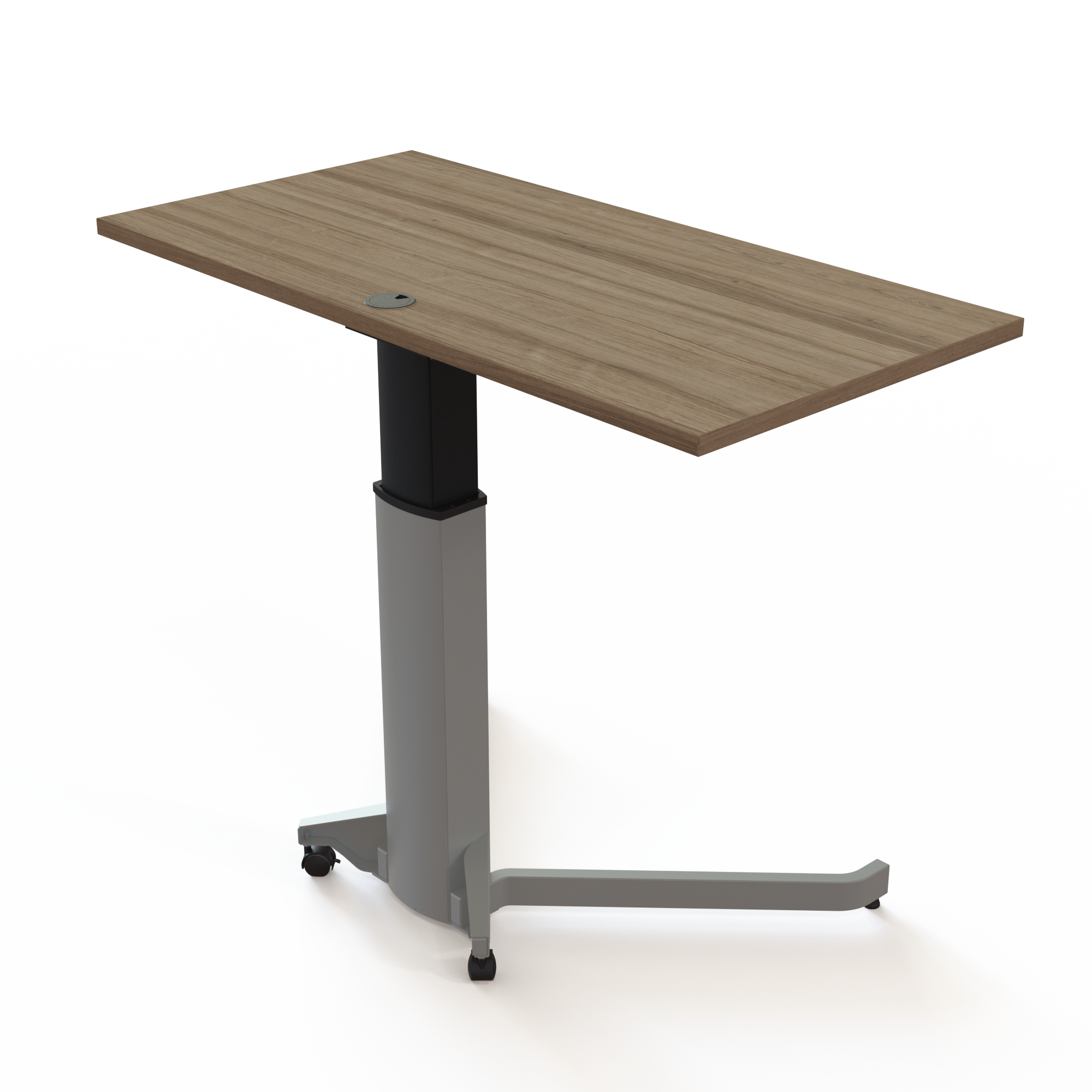 Electric Adjustable Desk | 120x60 cm | Walnut with silver frame