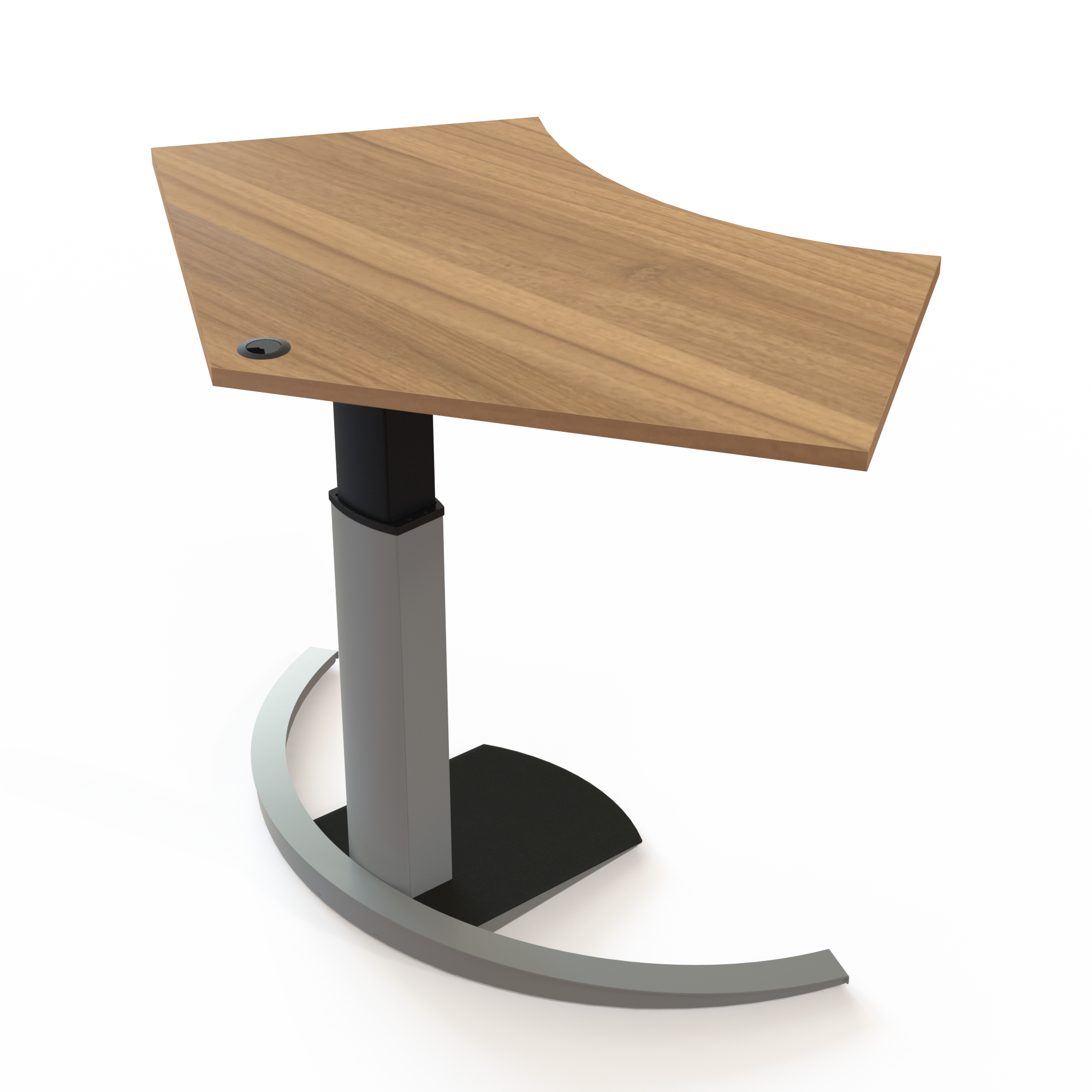 Electric Adjustable Desk | 138x92 cm | Walnut with silver frame