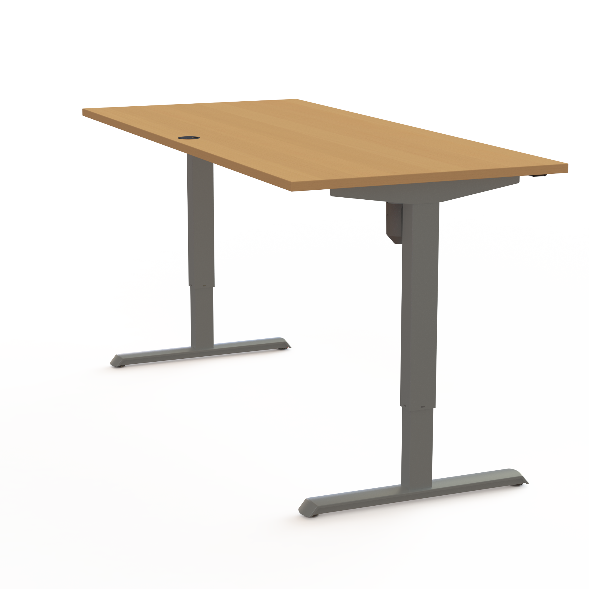 Electric Adjustable Desk | 180x80 cm | Beech with silver frame