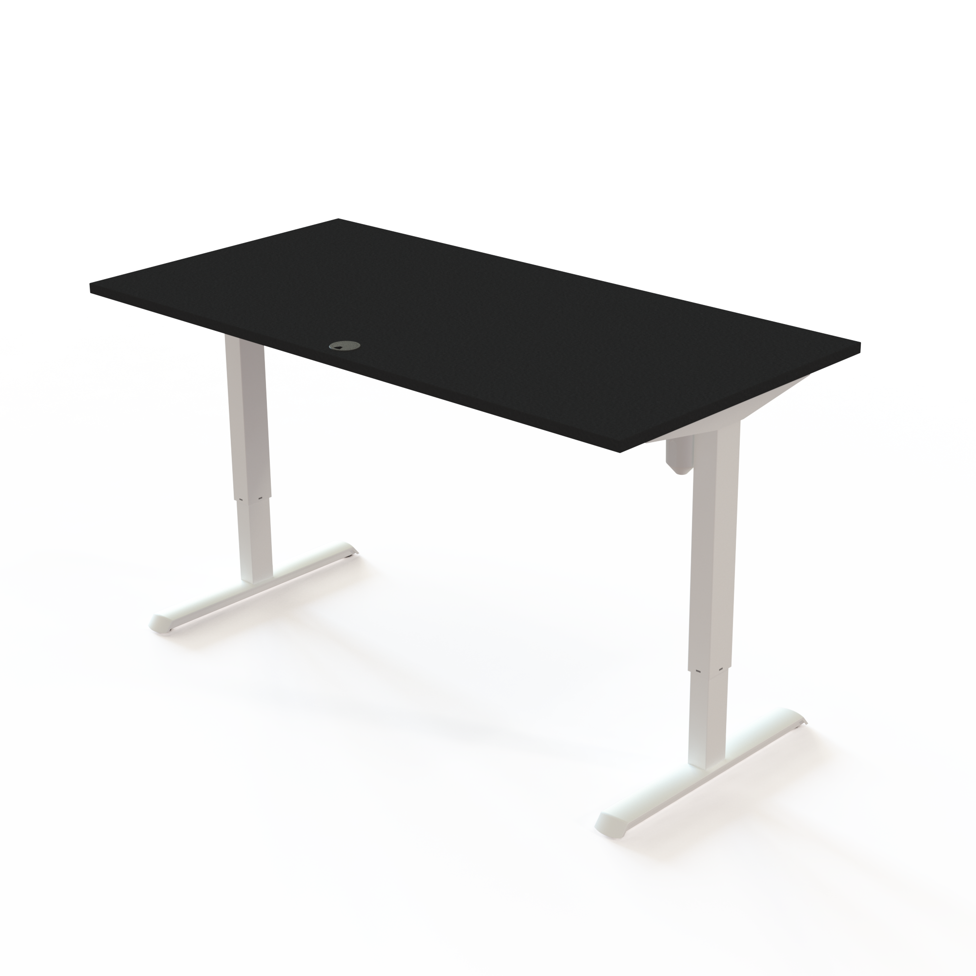 Electric Adjustable Desk | 160x80 cm | Black  with white frame