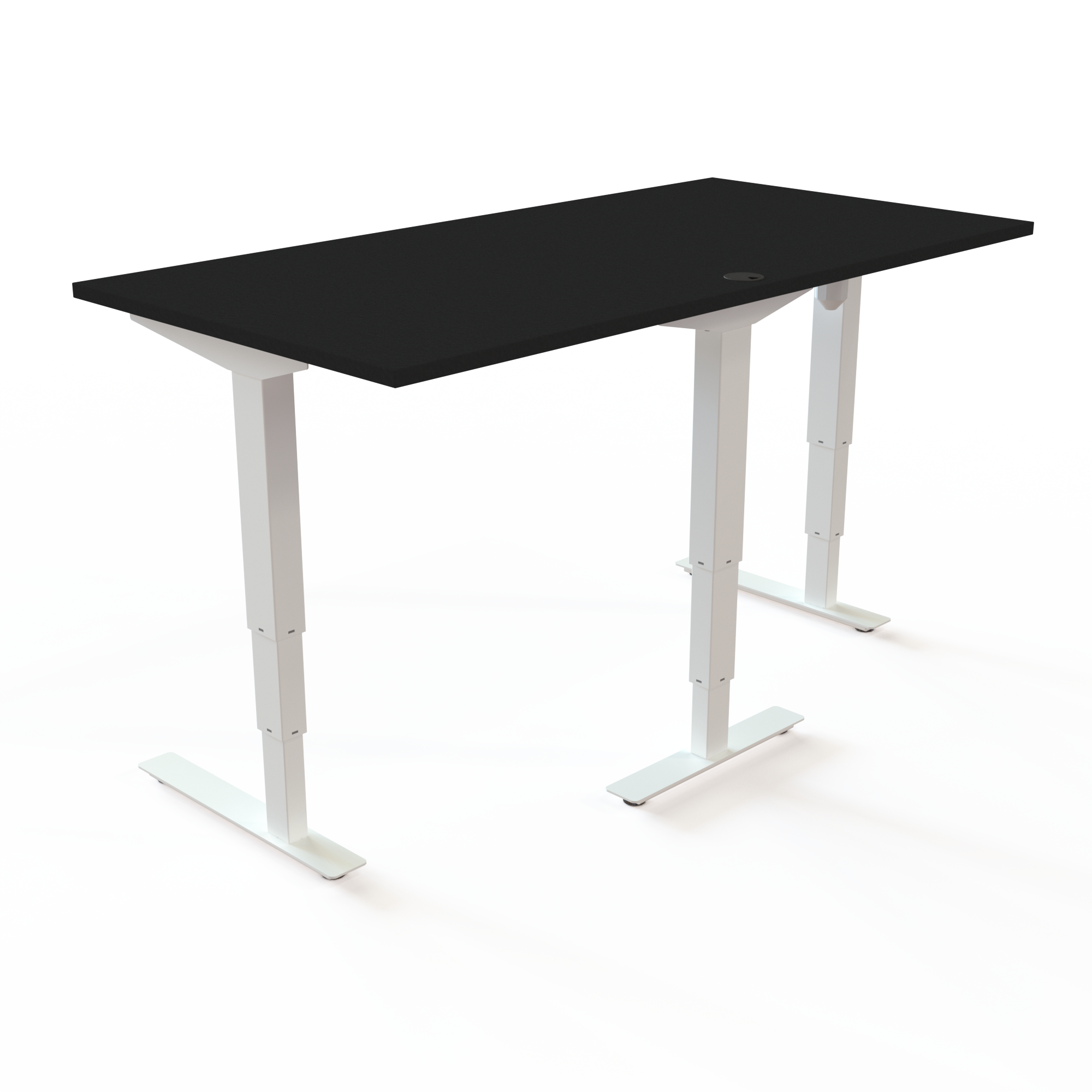 Electric Adjustable Desk | 160x80 cm | Black  with white frame