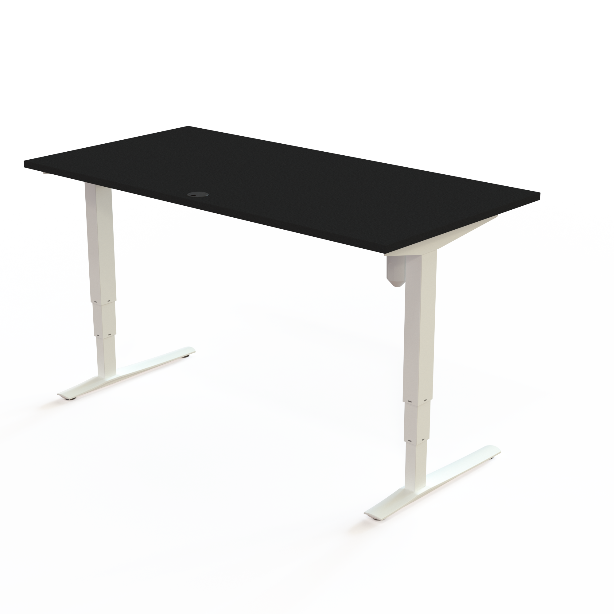 Electric Adjustable Desk | 160x80 cm | Black  with white frame