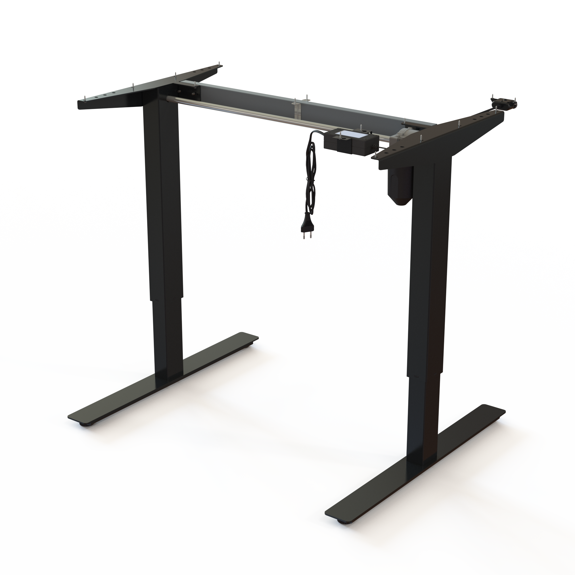 Height adjustable desk frame | Width 092 cm | Black 