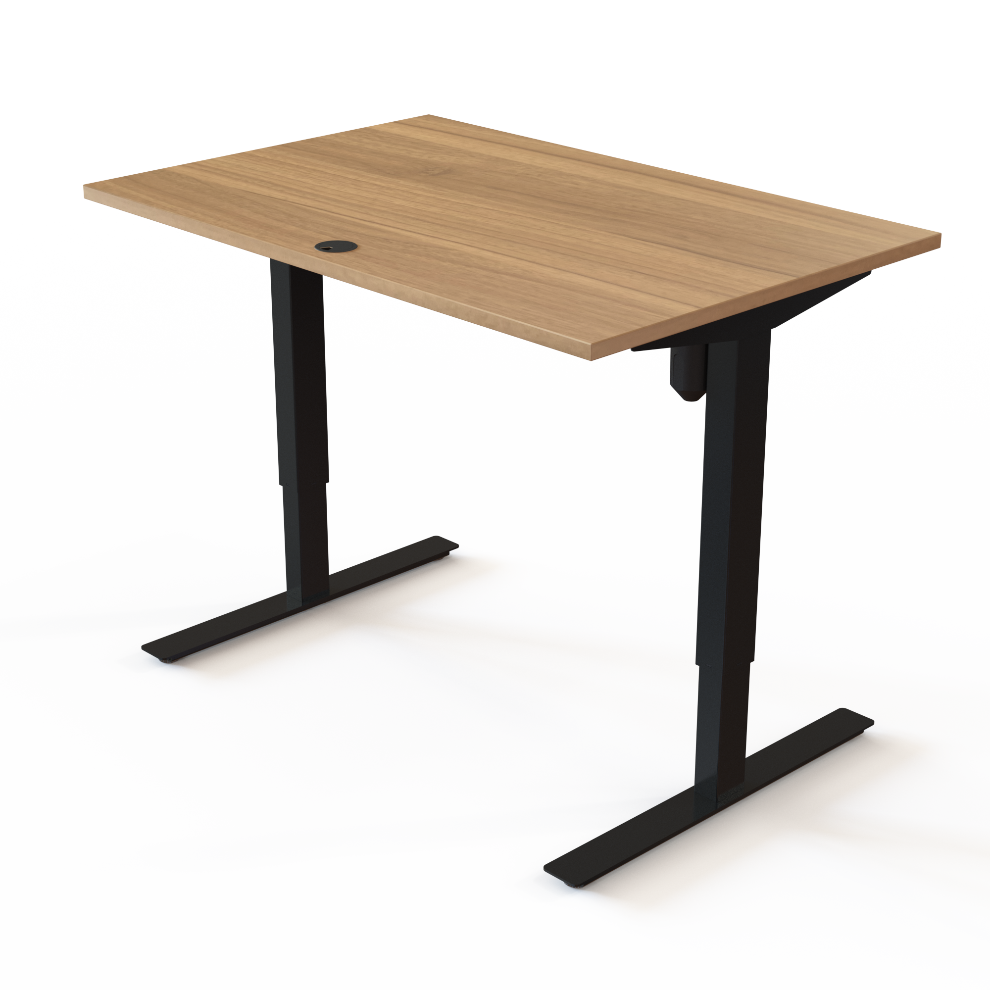 Electric Adjustable Desk | 120x80 cm | Walnut with black frame