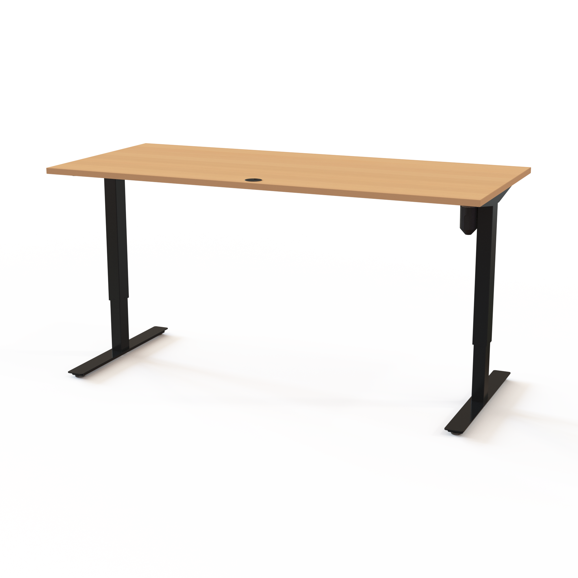 Electric Adjustable Desk | 180x80 cm | Beech with black frame
