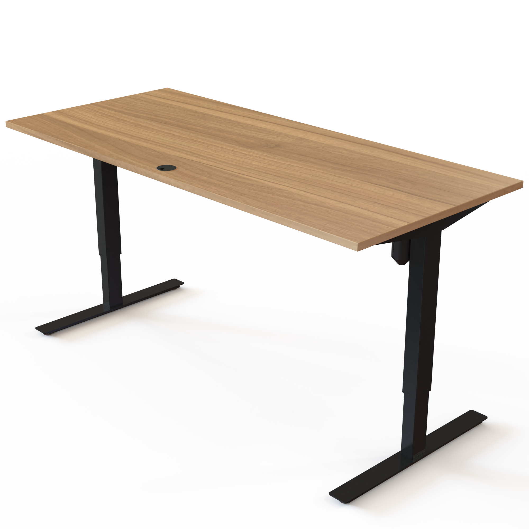 Electric Adjustable Desk | 180x80 cm | Walnut with black frame