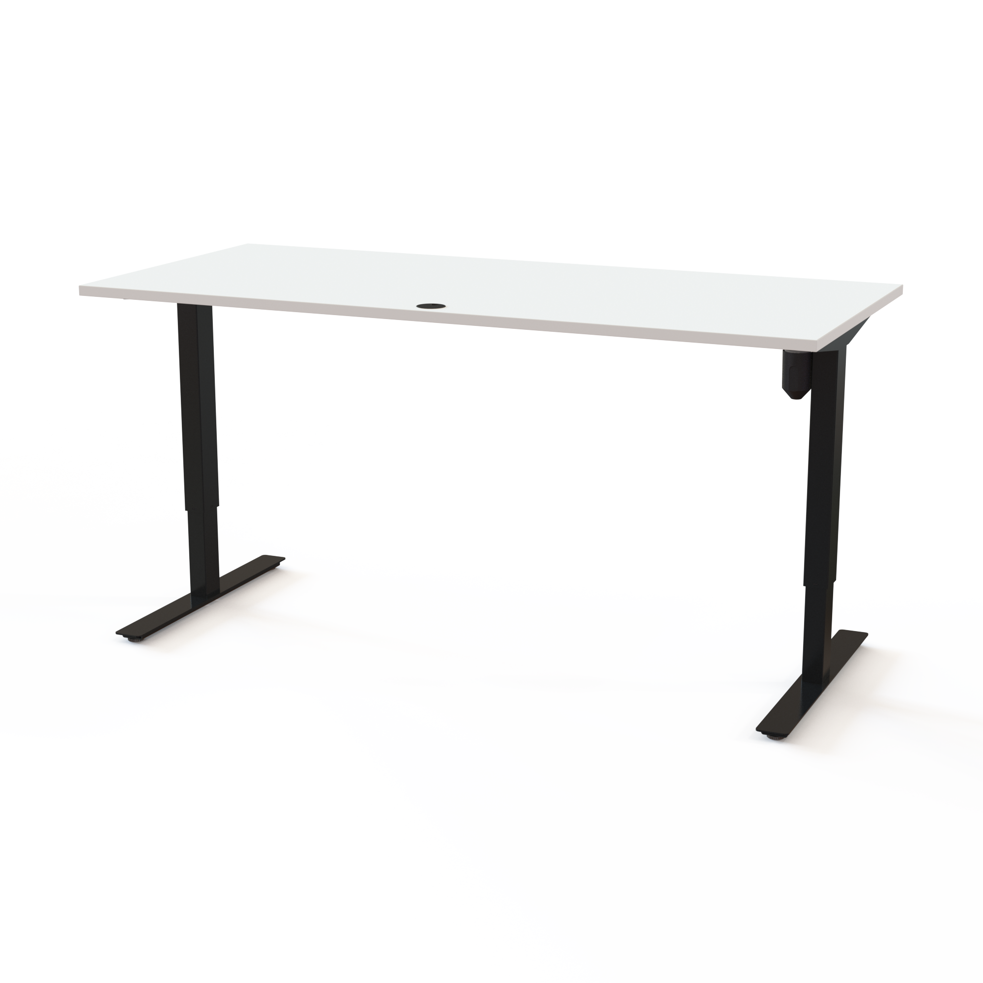 Electric Adjustable Desk | 180x80 cm | White with black frame