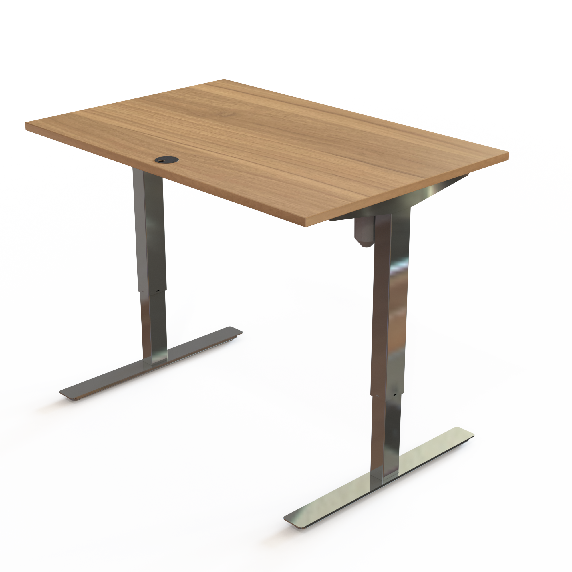 Electric Adjustable Desk | 120x80 cm | Walnut with chrome frame
