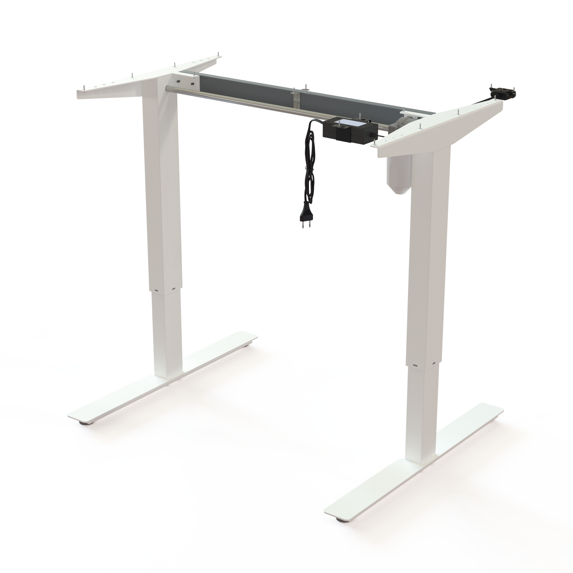 Height adjustable desk frame | Width 092 cm | White