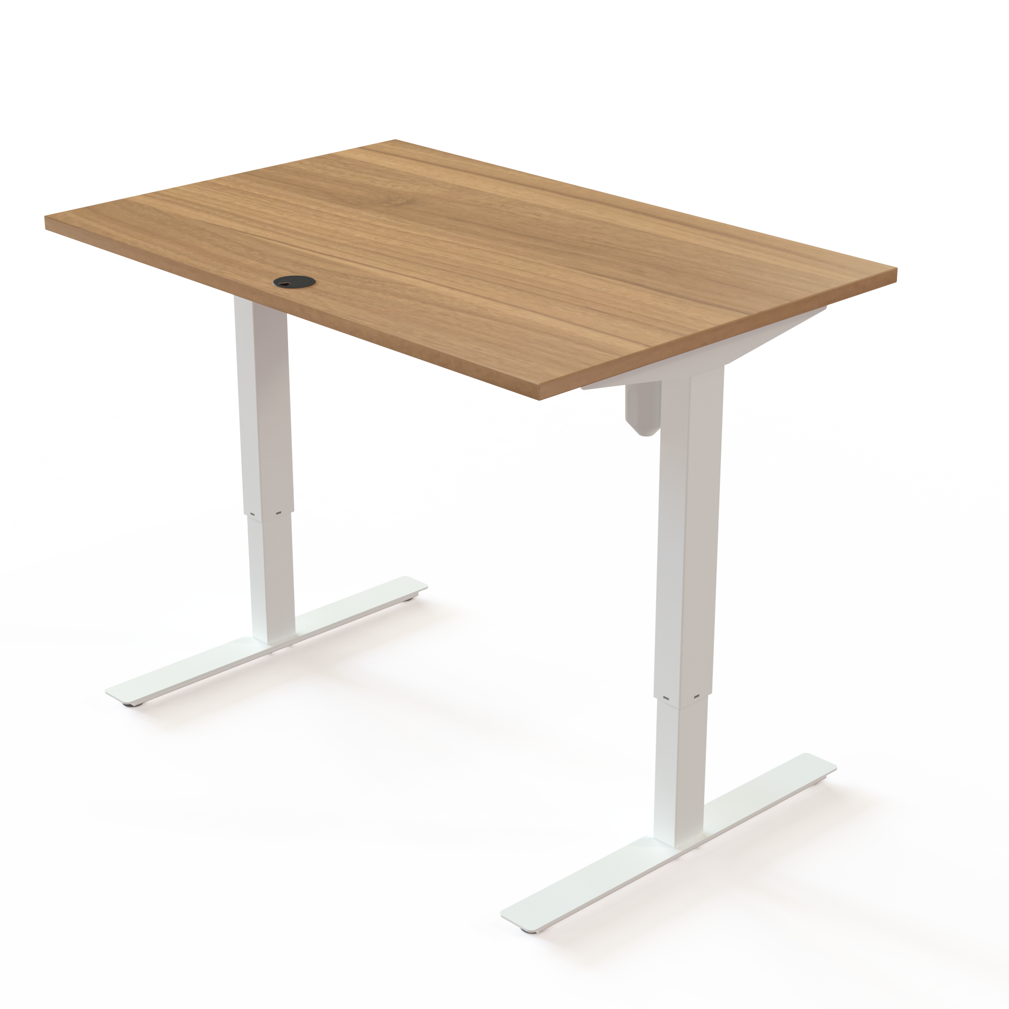 Electric Adjustable Desk | 120x80 cm | Walnut with white frame