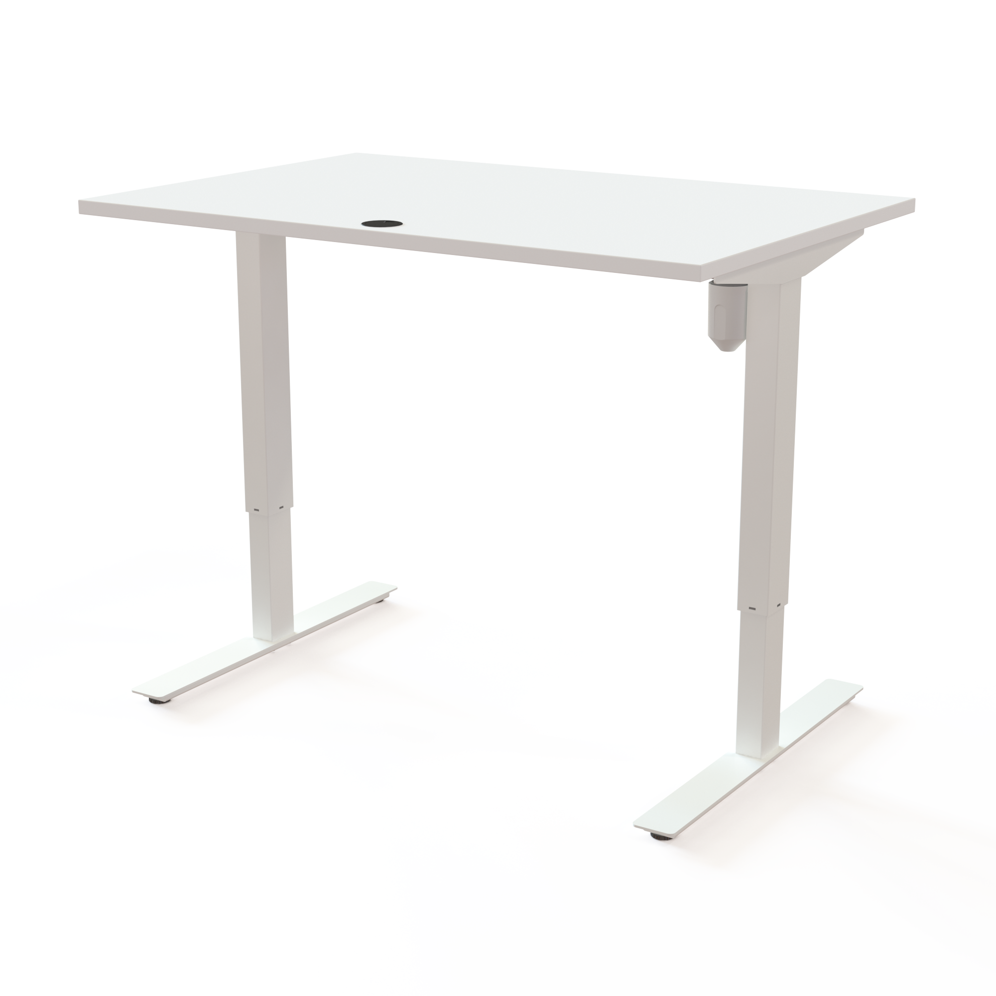 Electric Adjustable Desk | 120x80 cm | White with white frame