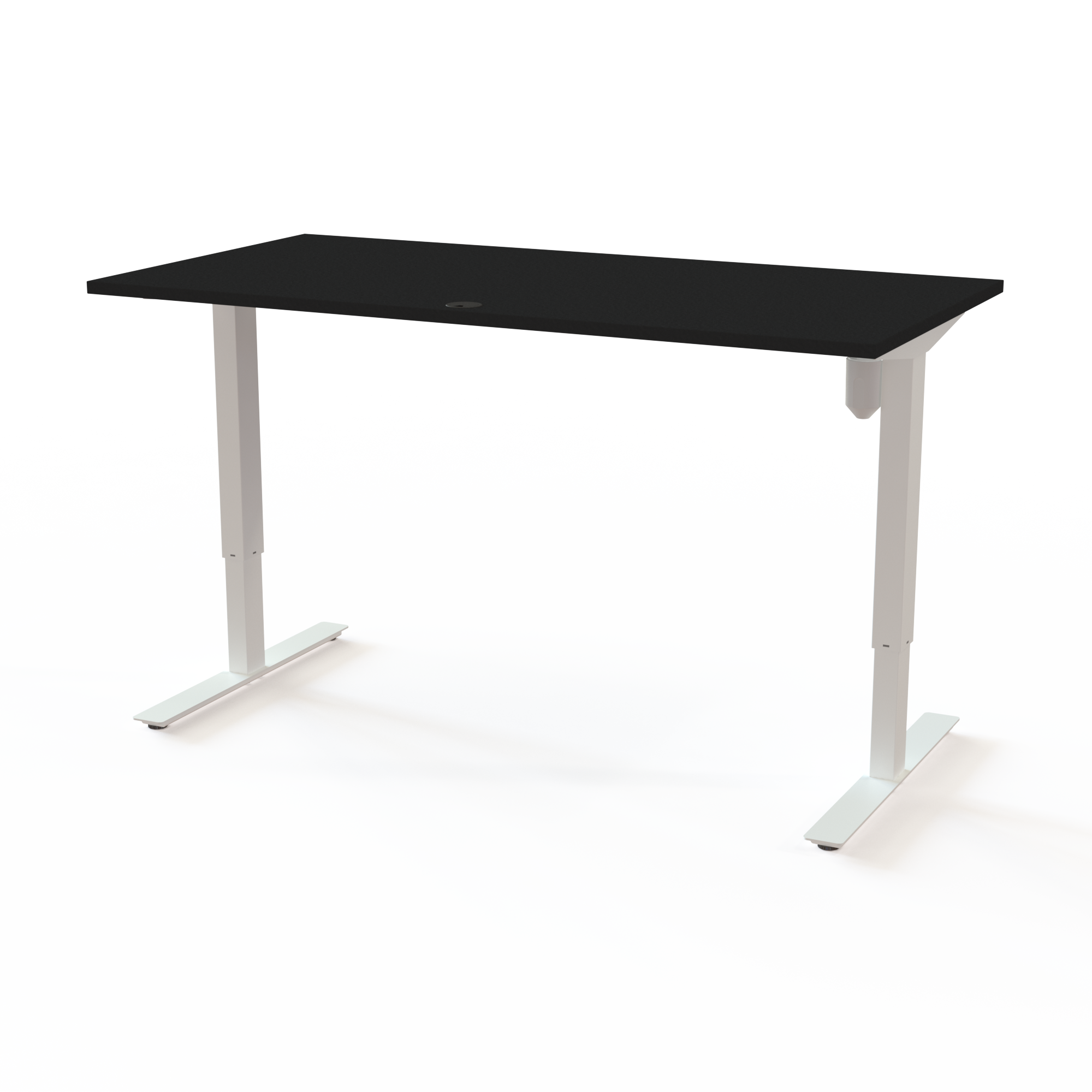 Electric Adjustable Desk | 160x80 cm | Black  with white frame