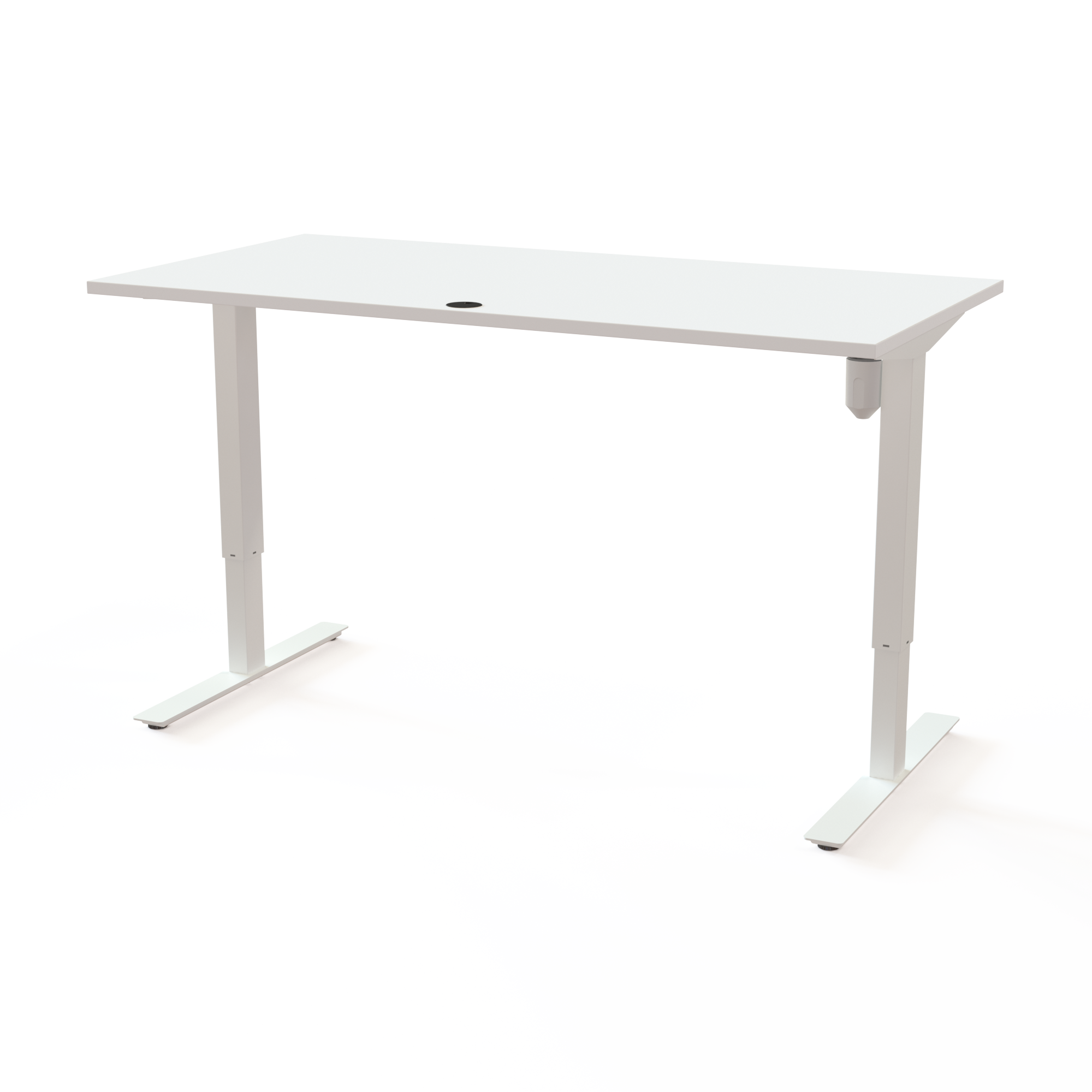Electric Adjustable Desk | 160x80 cm | White with white frame