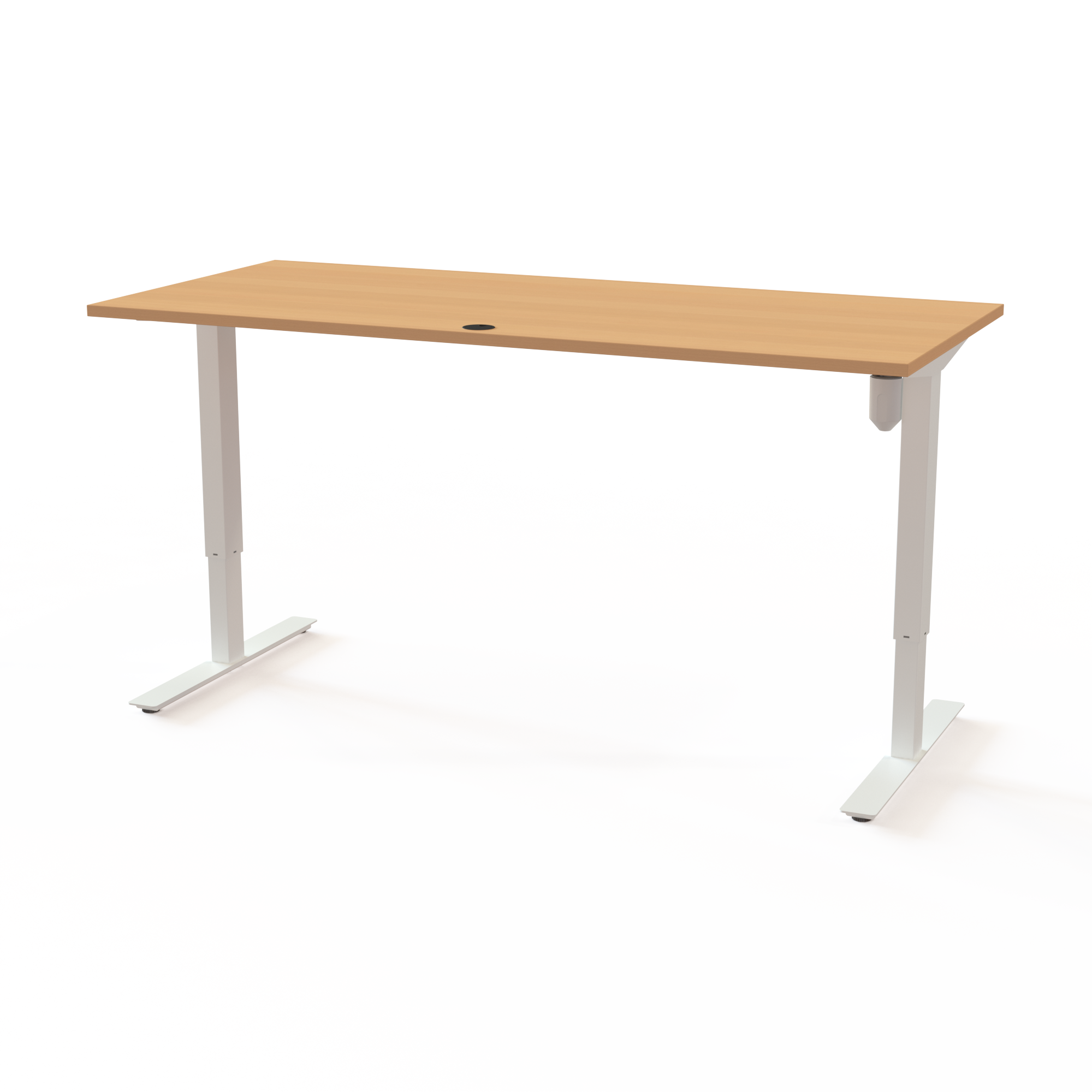Electric Adjustable Desk | 180x80 cm | Beech with white frame