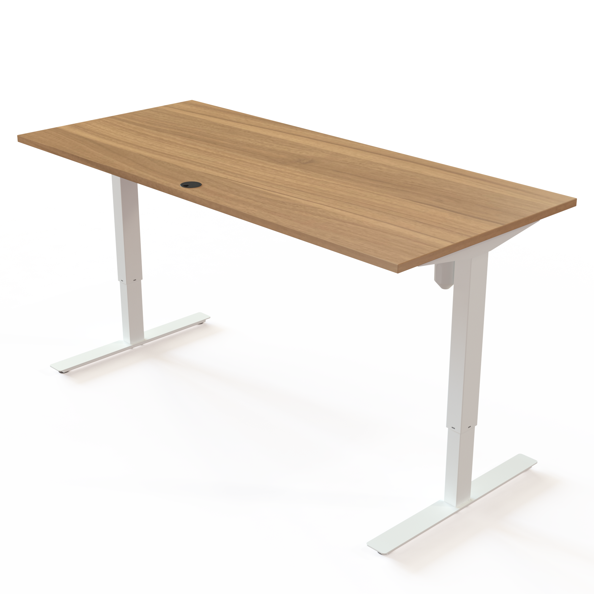Electric Adjustable Desk | 180x80 cm | Walnut with white frame