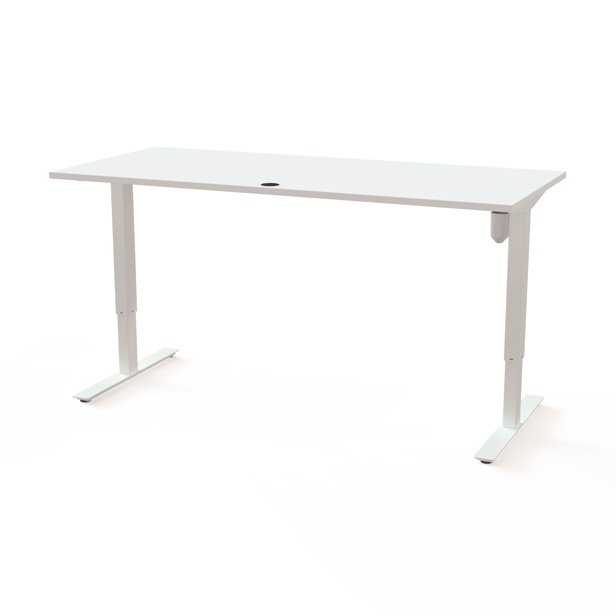 Electric Adjustable Desk | 180x80 cm | White with white frame