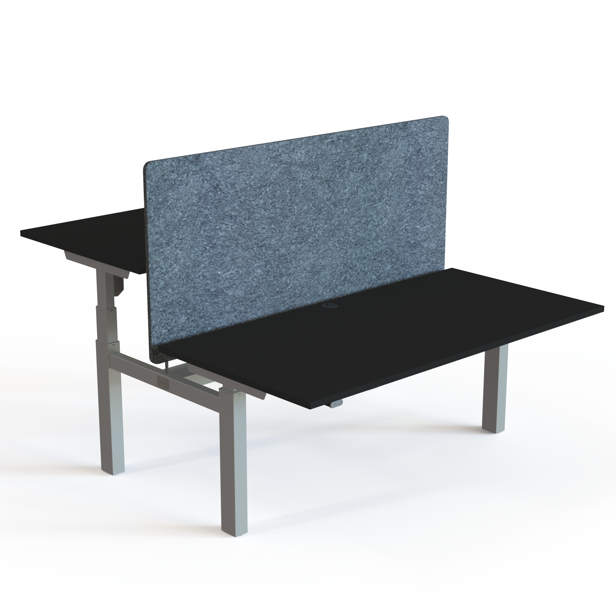 Electric Adjustable Desk | 160x80 cm | Black  with silver frame