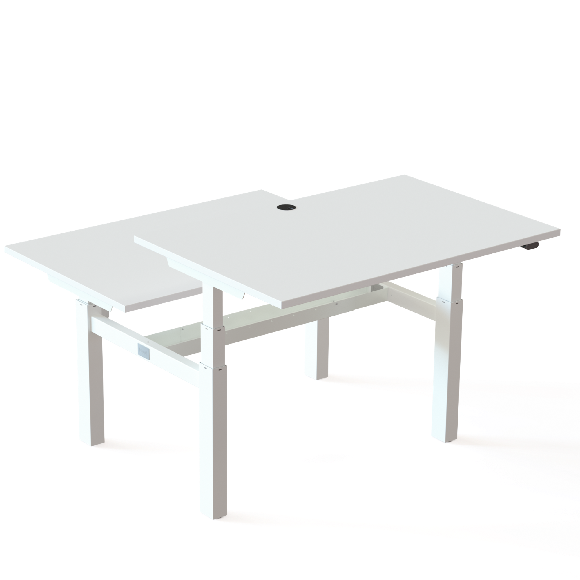 Electric Adjustable Desk | 120x80 cm | White with white frame