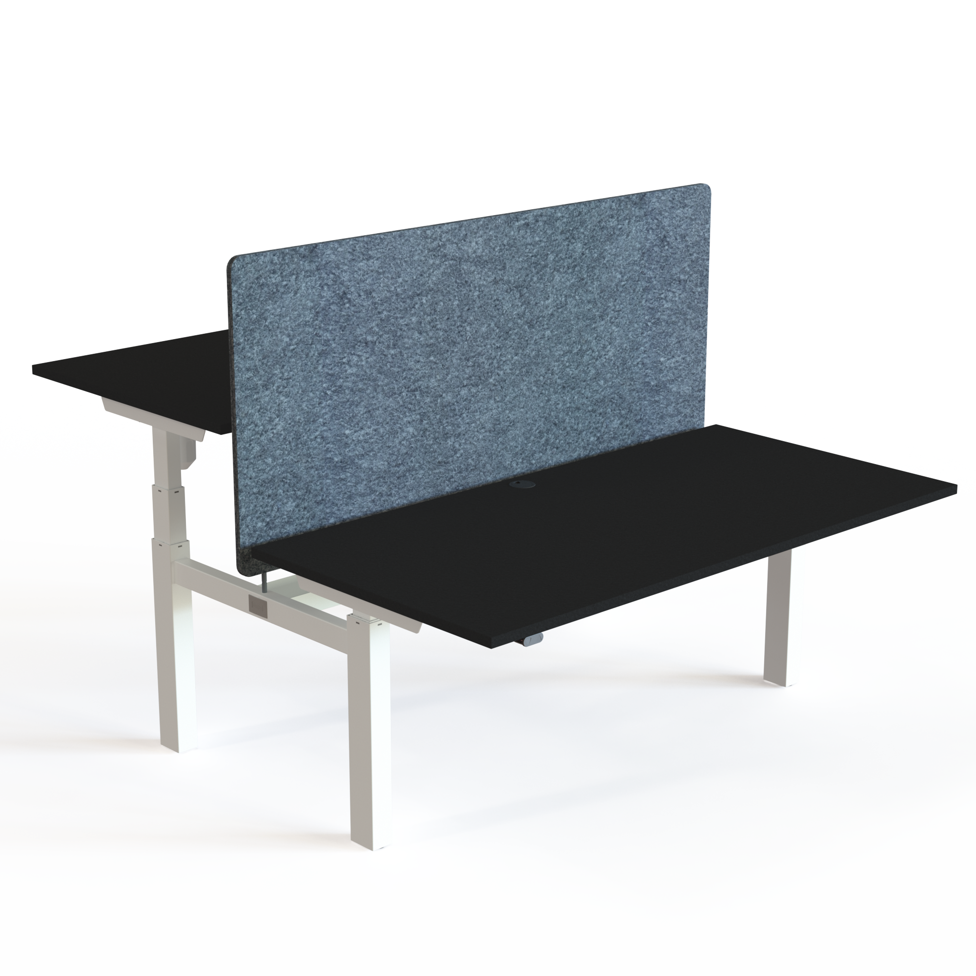 Electric Adjustable Desk | 160x80 cm | Black  with white frame