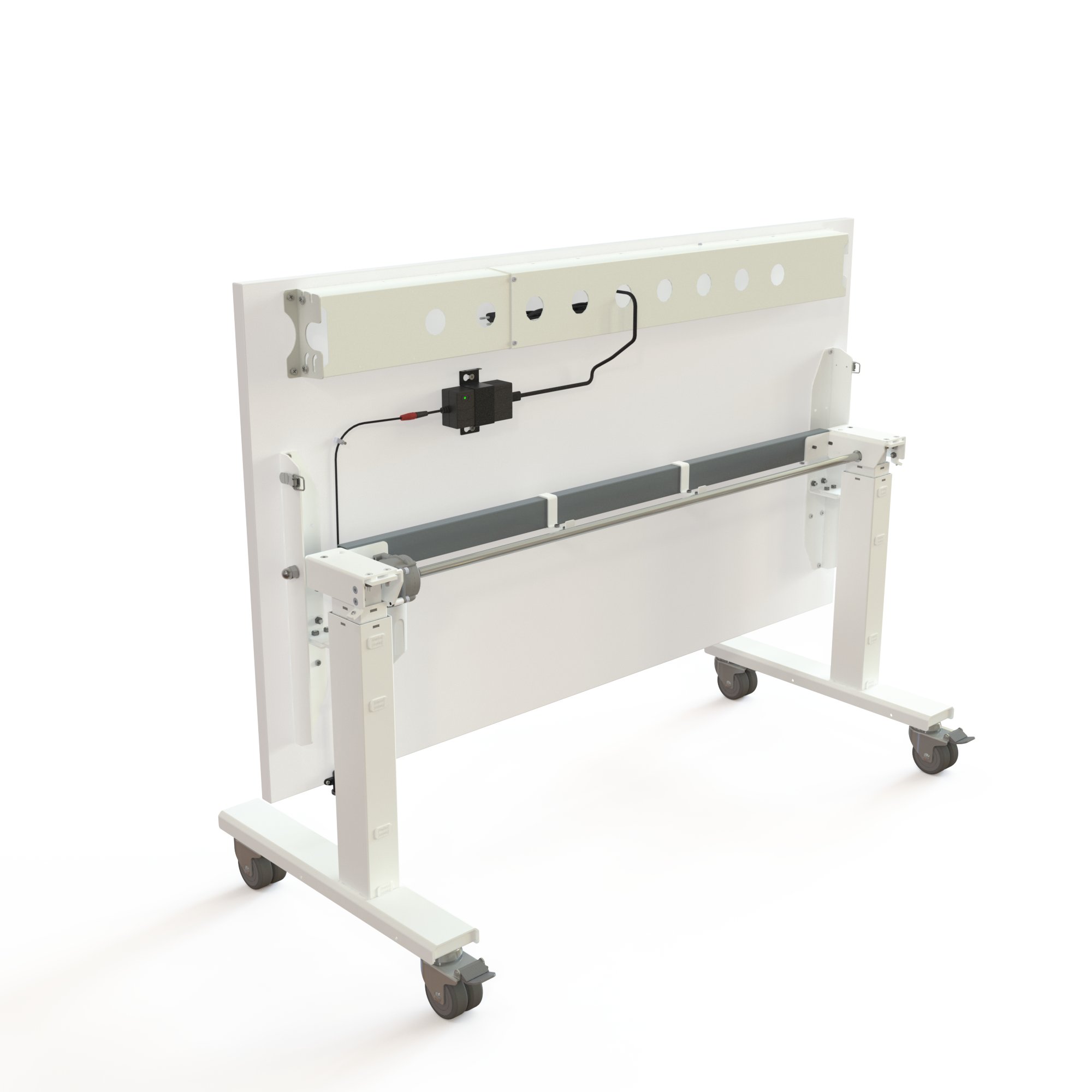 Electric Adjustable Desk | 140x80 cm | White with white frame