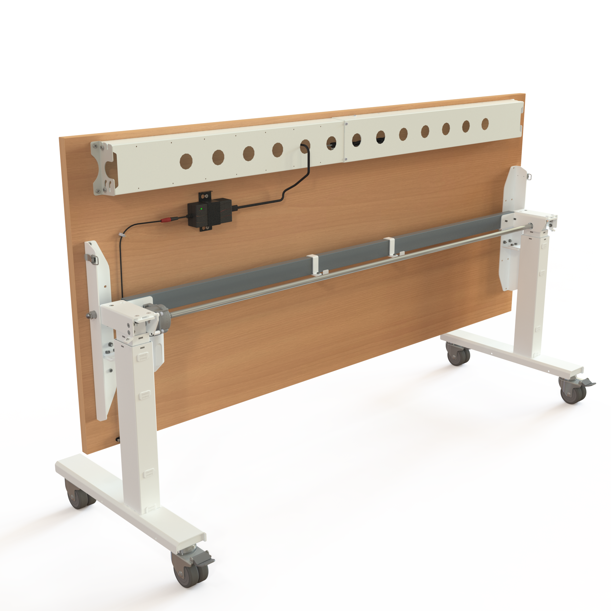 Electric Adjustable Desk | 180x80 cm | Beech with white frame