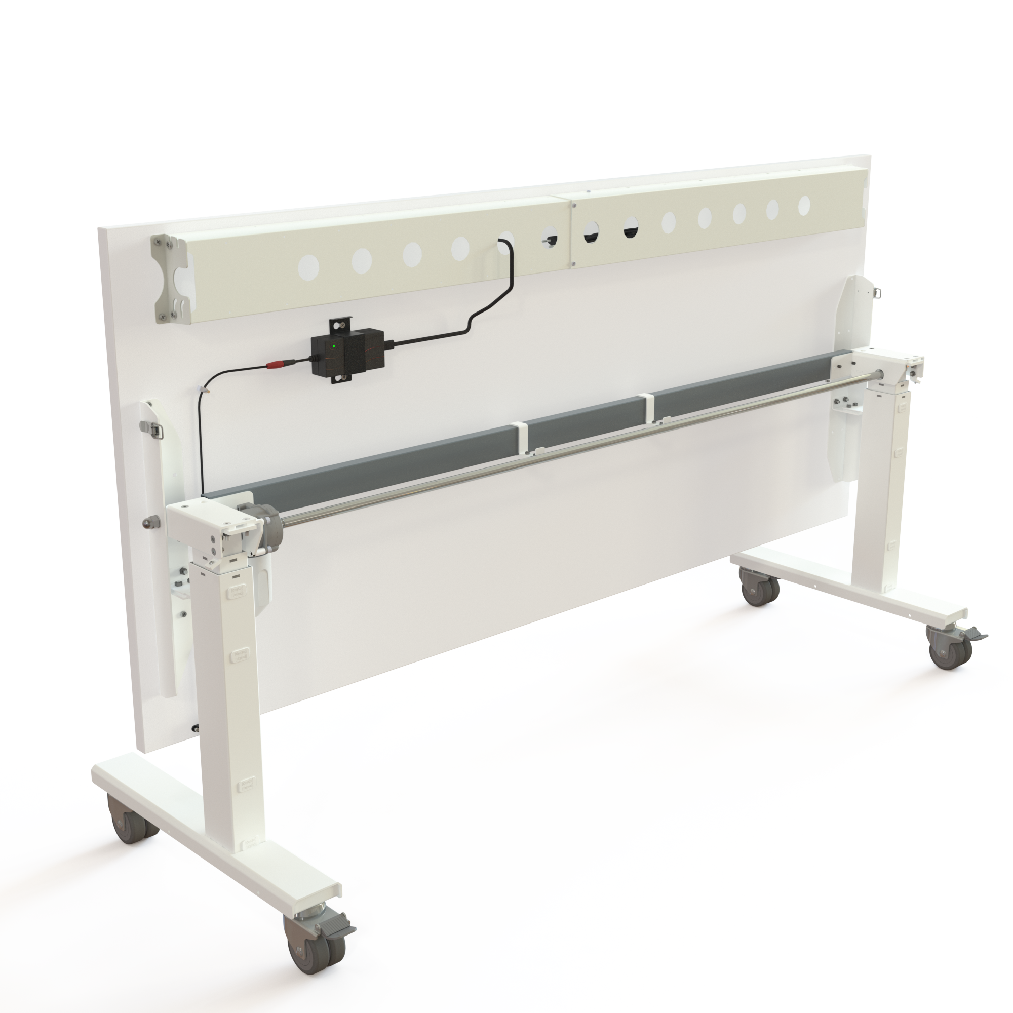 Electric Adjustable Desk | 180x80 cm | White with white frame