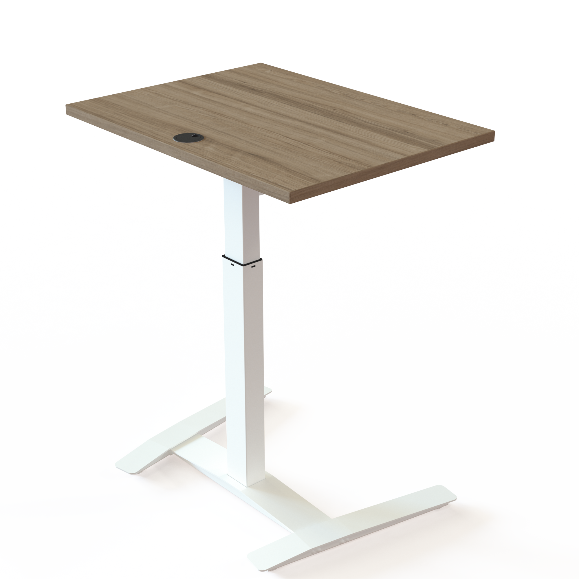 Electric Adjustable Desk | 80x60 cm | Walnut with white frame