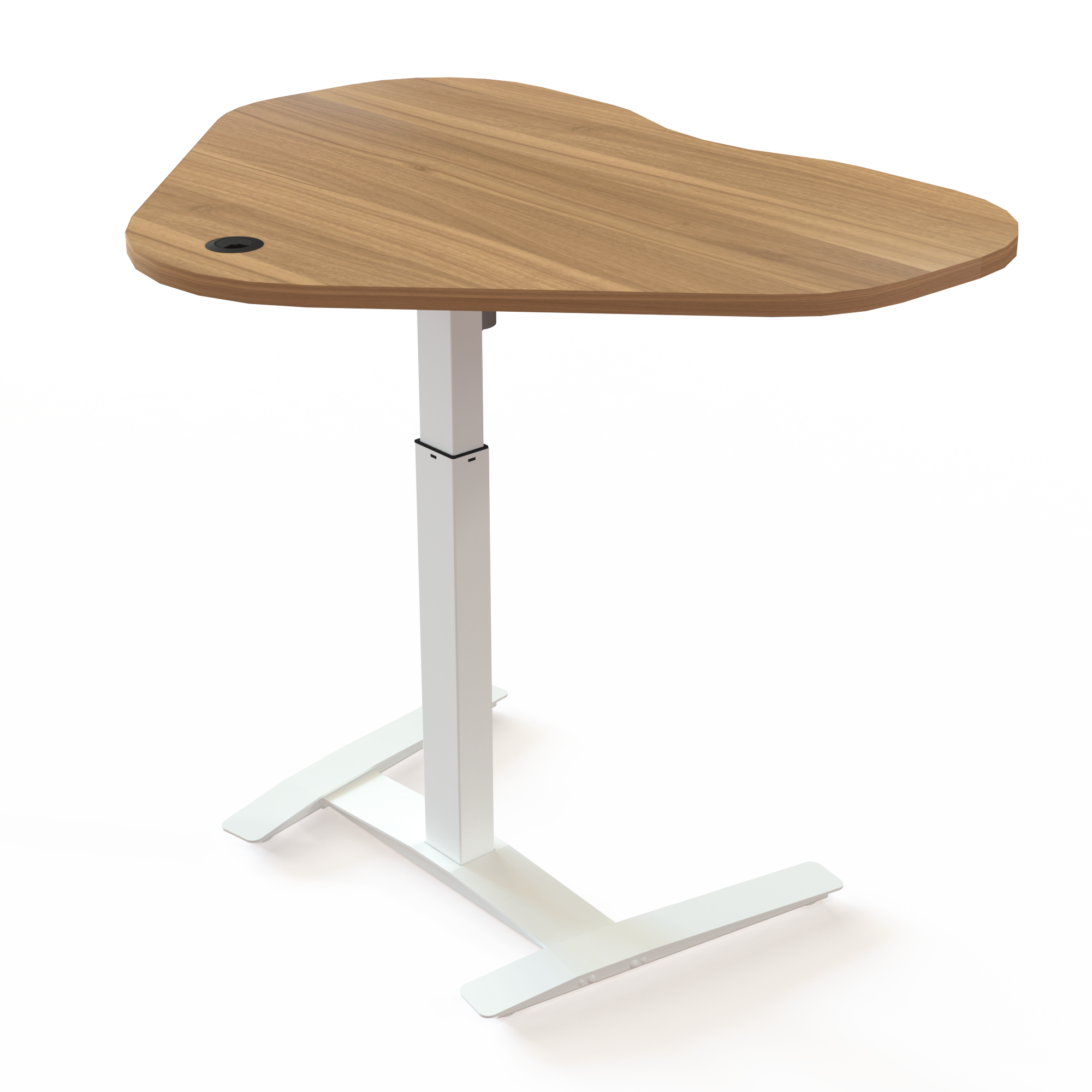 Electric Adjustable Desk | 117x90 cm | Walnut with white frame