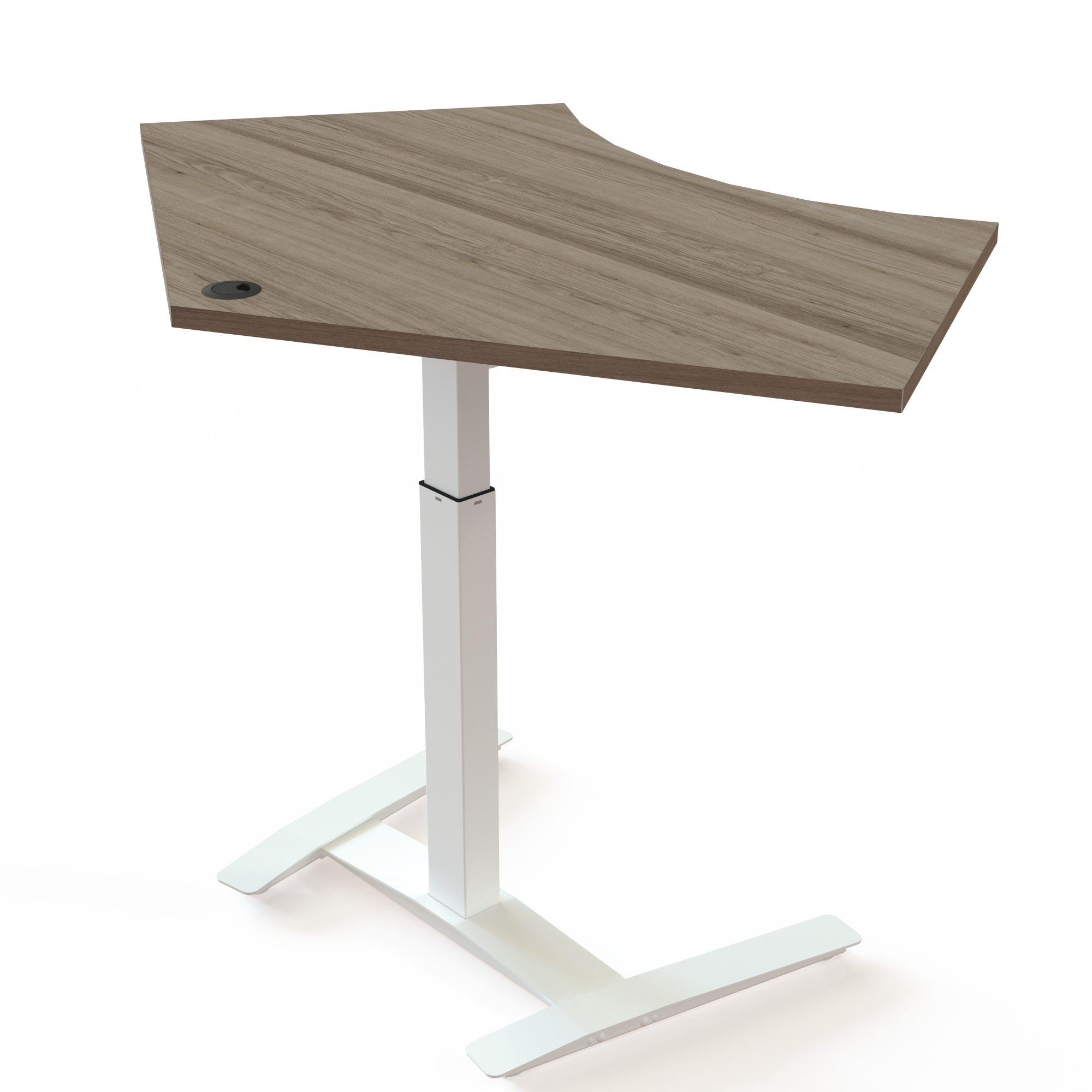 Electric Adjustable Desk | 138x92 cm | Walnut with white frame