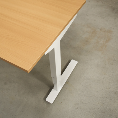 Electric Adjustable Desk | 80x60 cm | Beech with white frame